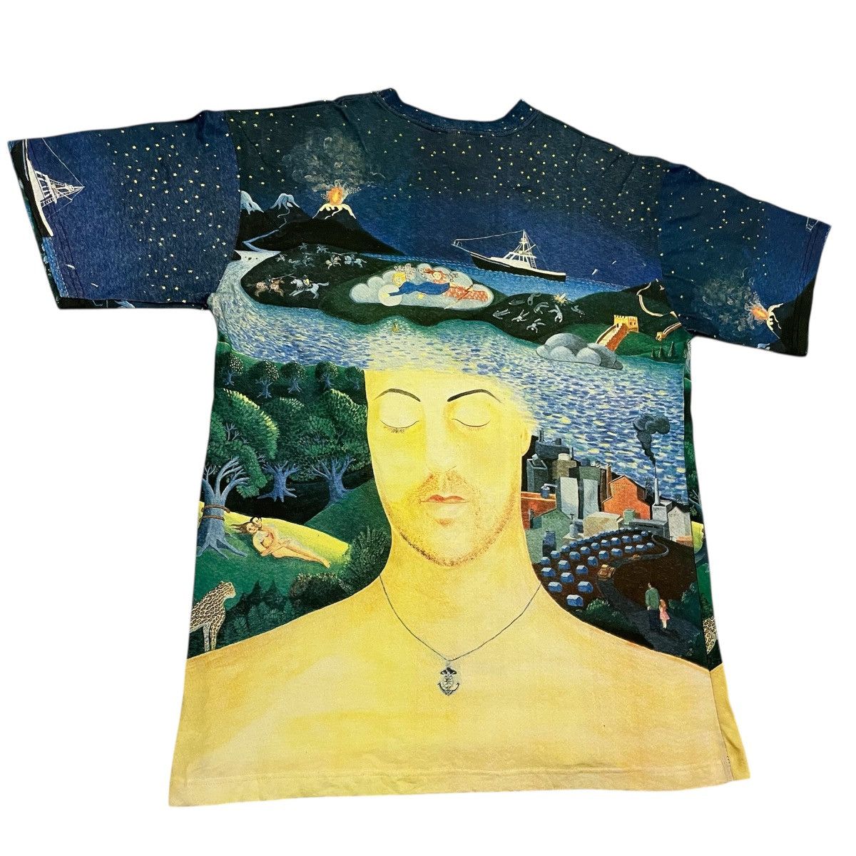 Band Tees Deadstock! Billy Joel River of Dreams 1993 AOP Tee Size US XL / EU 56 / 4 - 6 Thumbnail