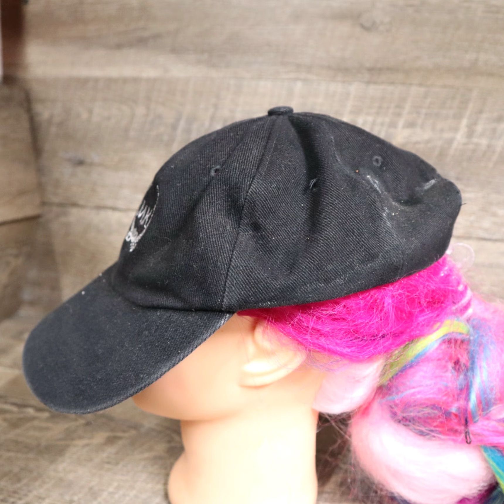 Vintage Mary Kay MK Cosmetics Logo Black Baseball Hat Cap - Women One Size Cotton Blend KB Women Cap Size ONE SIZE - 4 Thumbnail