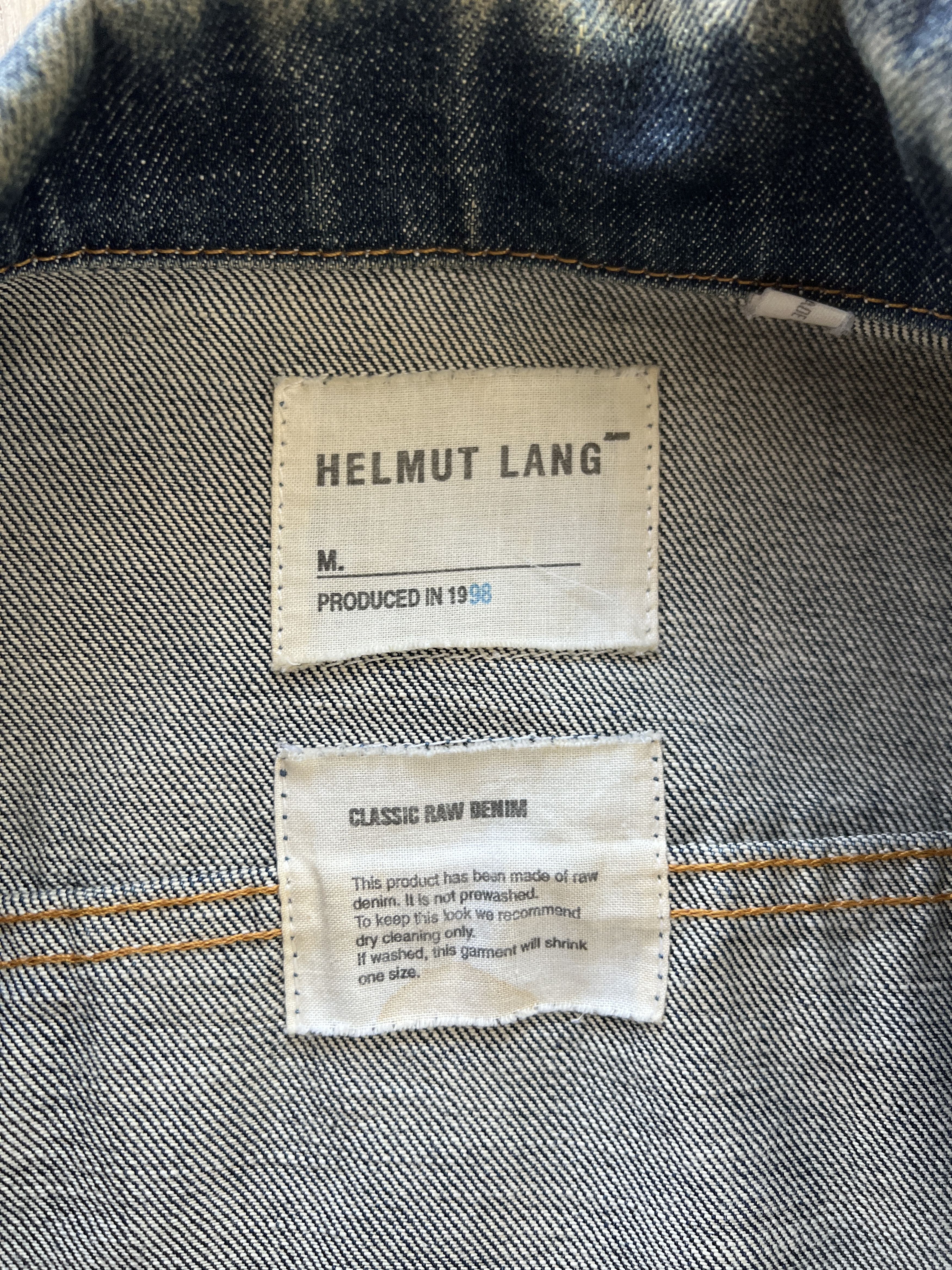 Helmut Lang Classic Raw Denim (1998) Size US S / EU 44-46 / 1 - 7 Thumbnail