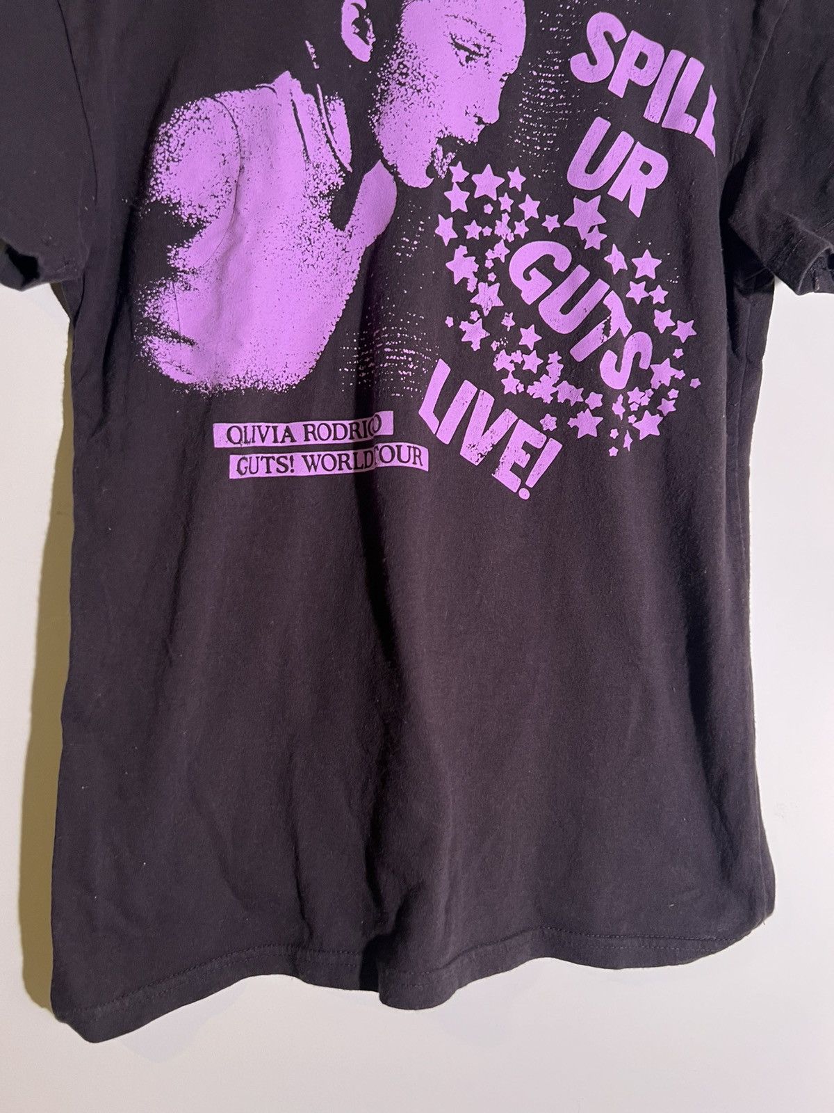 Band Tees Olivia Rodrigo Guts World Tour Singer Artist Distressed Tee Size US XS / EU 42 / 0 - 4 Thumbnail