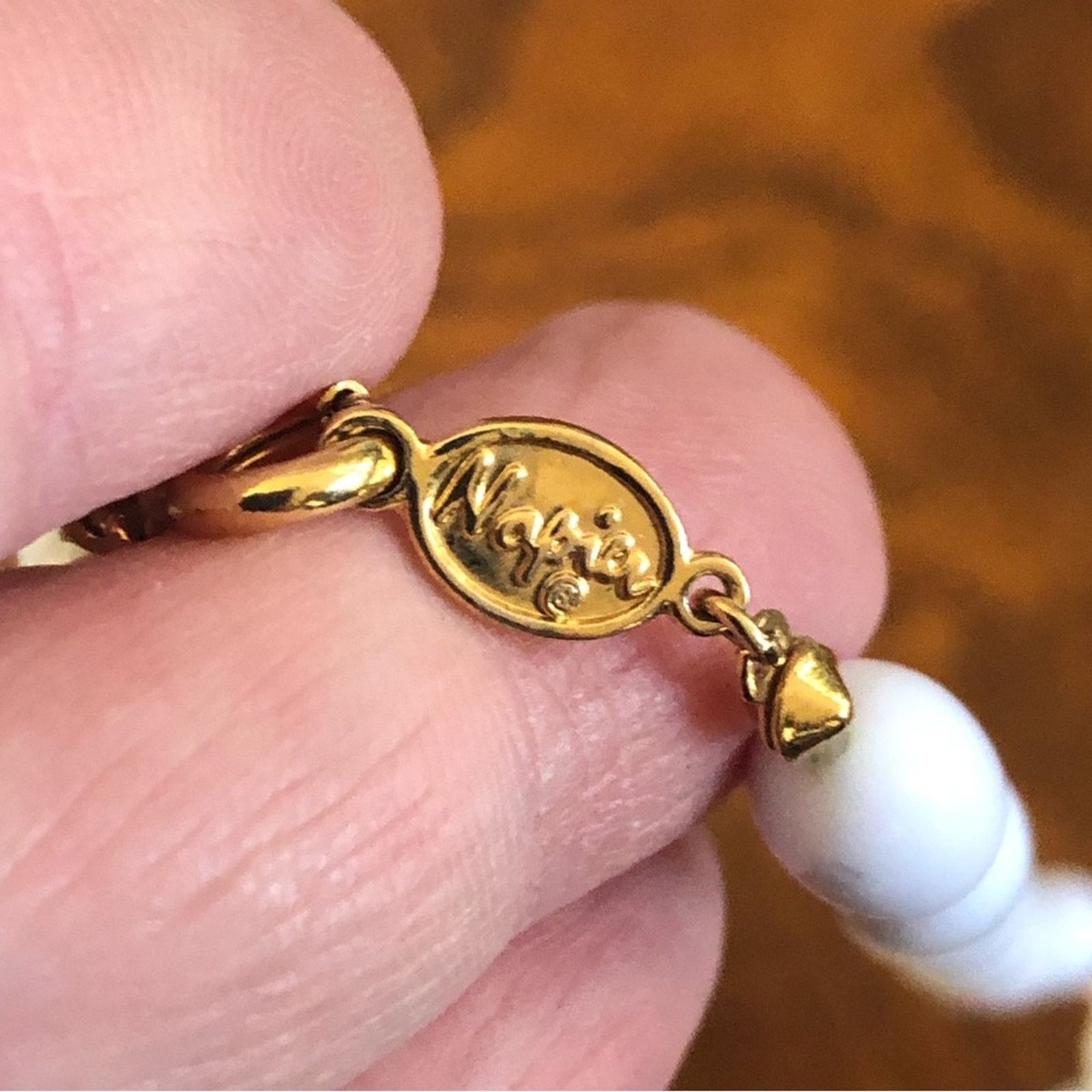 Vintage Vintage Napier white and gold barrel bead necklace Size ONE SIZE - 10 Thumbnail