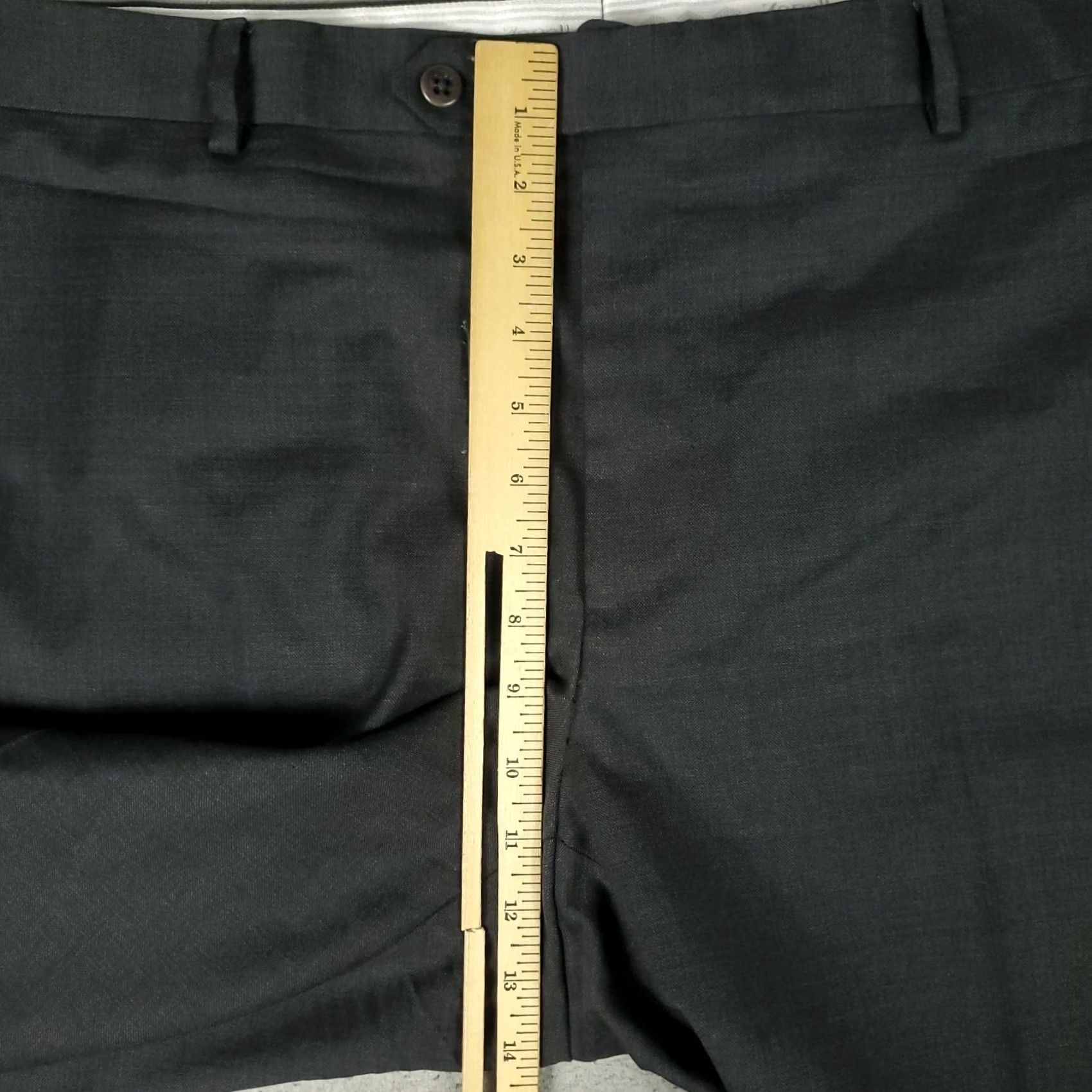 Zanella Zanella Pants Mens 42x30 Gray Devon Wool Flat Front Trousers Slacks Dress Pants Regular Straight Wool 42 Gray Mens Leg Style: Straight Size US 42 / EU 58 - 4 Thumbnail