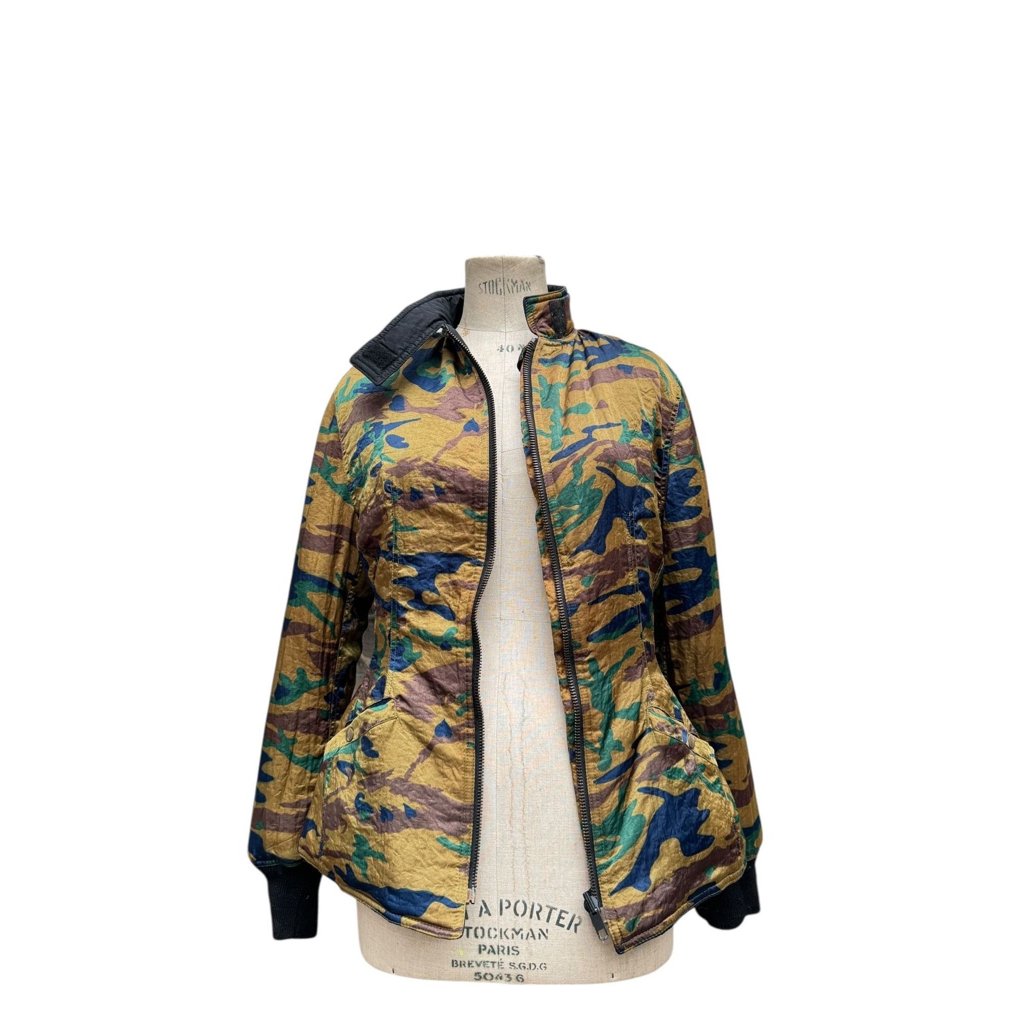 Jean Paul Gaultier 1990s Reversible Camouflage & Black Fitted Jacket Size XL / US 12-14 / IT 48-50 - 8 Thumbnail