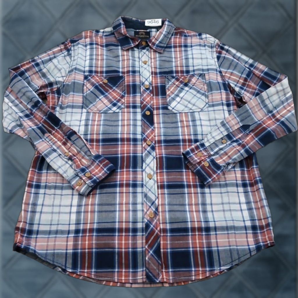Weatherproof Weatherproof Mens Shirt L Blue Plaid Long Sleeve Button-Up Pockets Size US L / EU 52-54 / 3 - 1 Thumbnail