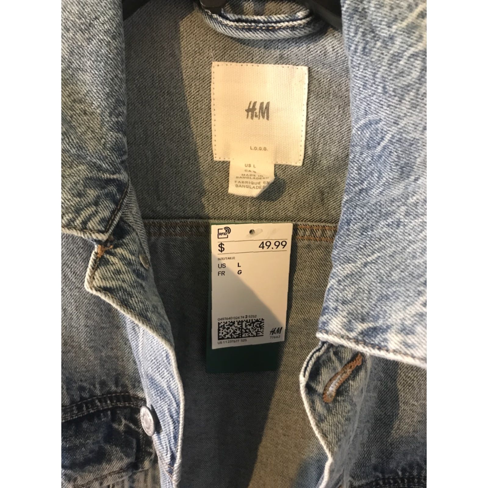 H&M VINTAGE? Mens H&M Denim Trucker Jacket Cotton Button Up Blue L Mens Size US L / EU 52-54 / 3 - 2 Thumbnail