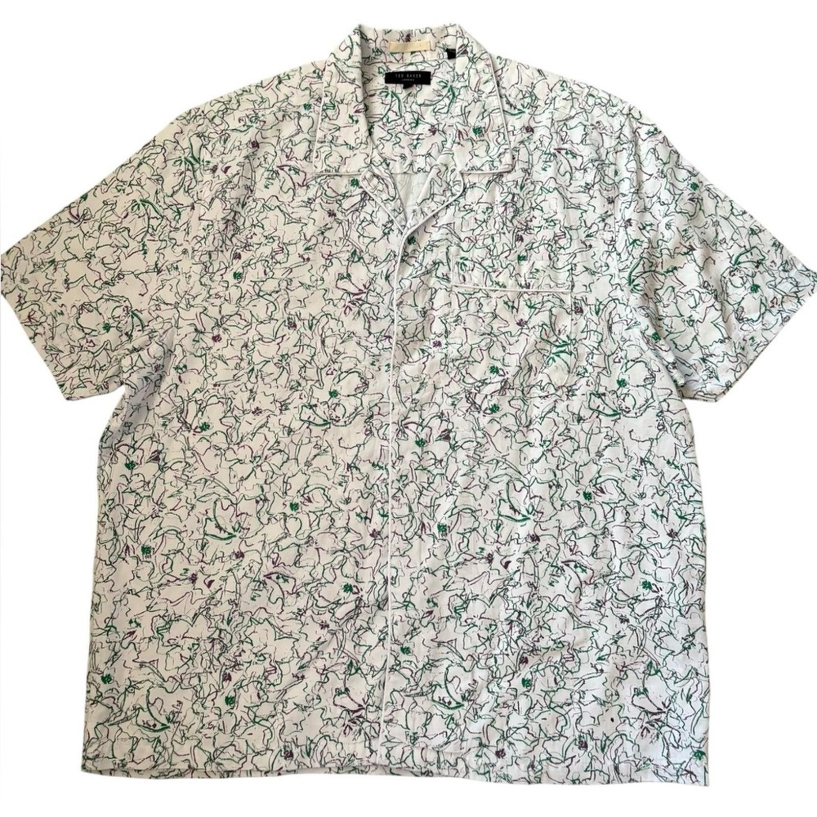 Ted Baker Ted Baker Bartlet Short Sleeve Printed Button-Up Shirt Size US L / EU 52-54 / 3 - 6 Thumbnail
