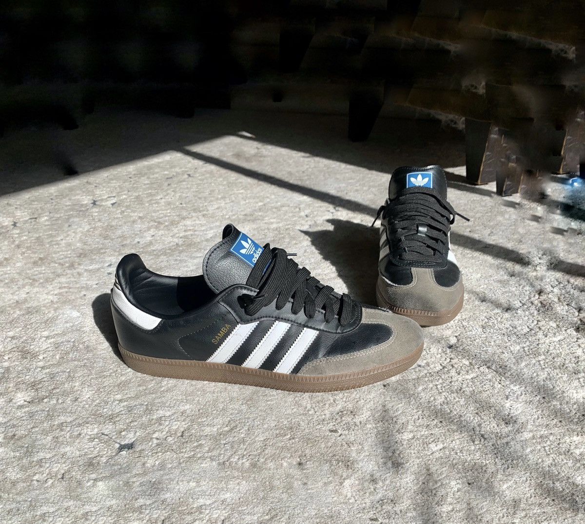 Adidas Vegan Sambas Black & White | Grailed