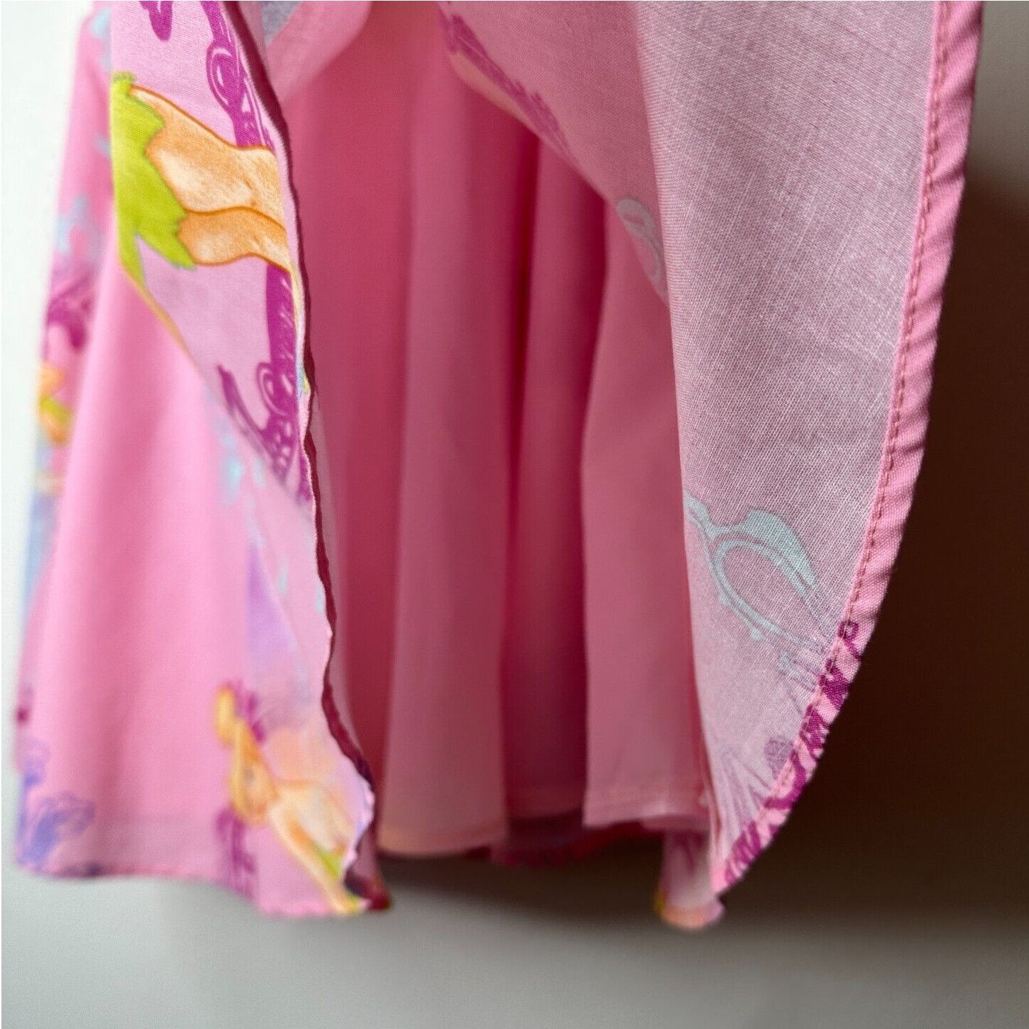 Vintage Vintage Pink Tinker Bell Print Circle Skirt Button Close S Size 27" / US 4 / IT 40 - 4 Thumbnail