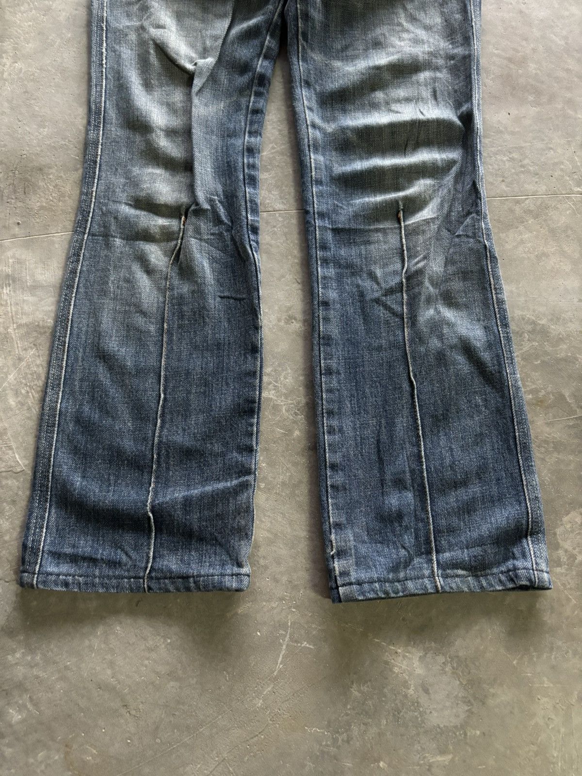 Diesel FLARE diesel jeans pleated leg style punk grunge inspired Size 28" / US 6 / IT 42 - 13 Thumbnail