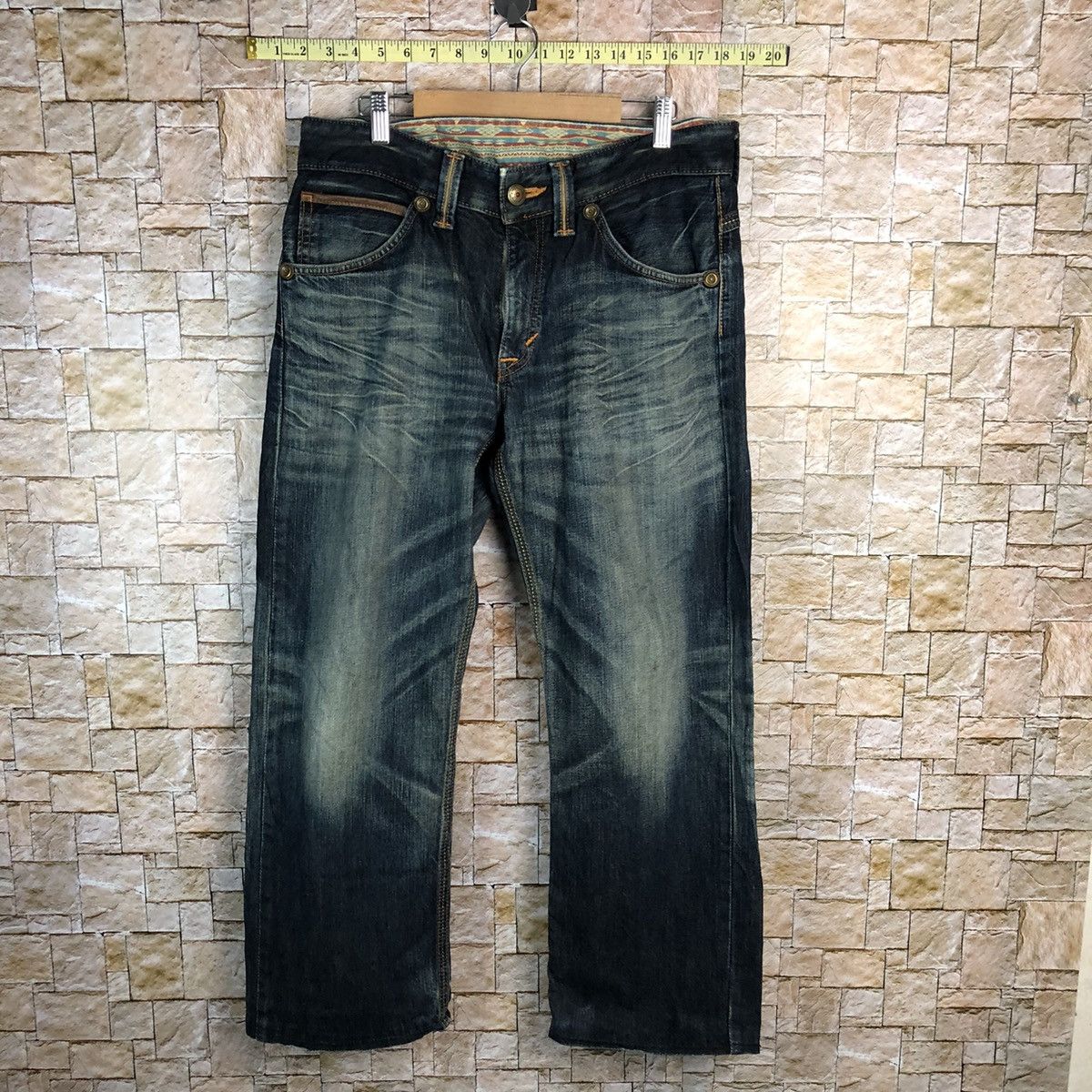 Edwin Edwin faded Blue Denim jeans Pants #7597 Size US 33 - 13 Thumbnail
