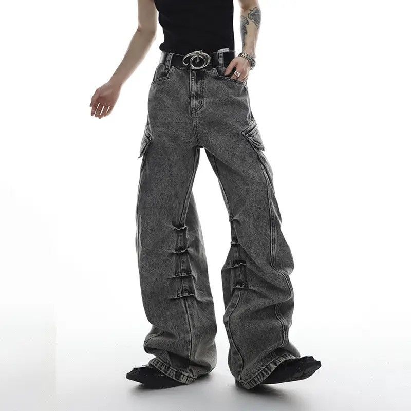 Japanese Brand × Vintage Large Pocket Niche Design Denim Trousers Size US 30 / EU 46 - 4 Thumbnail