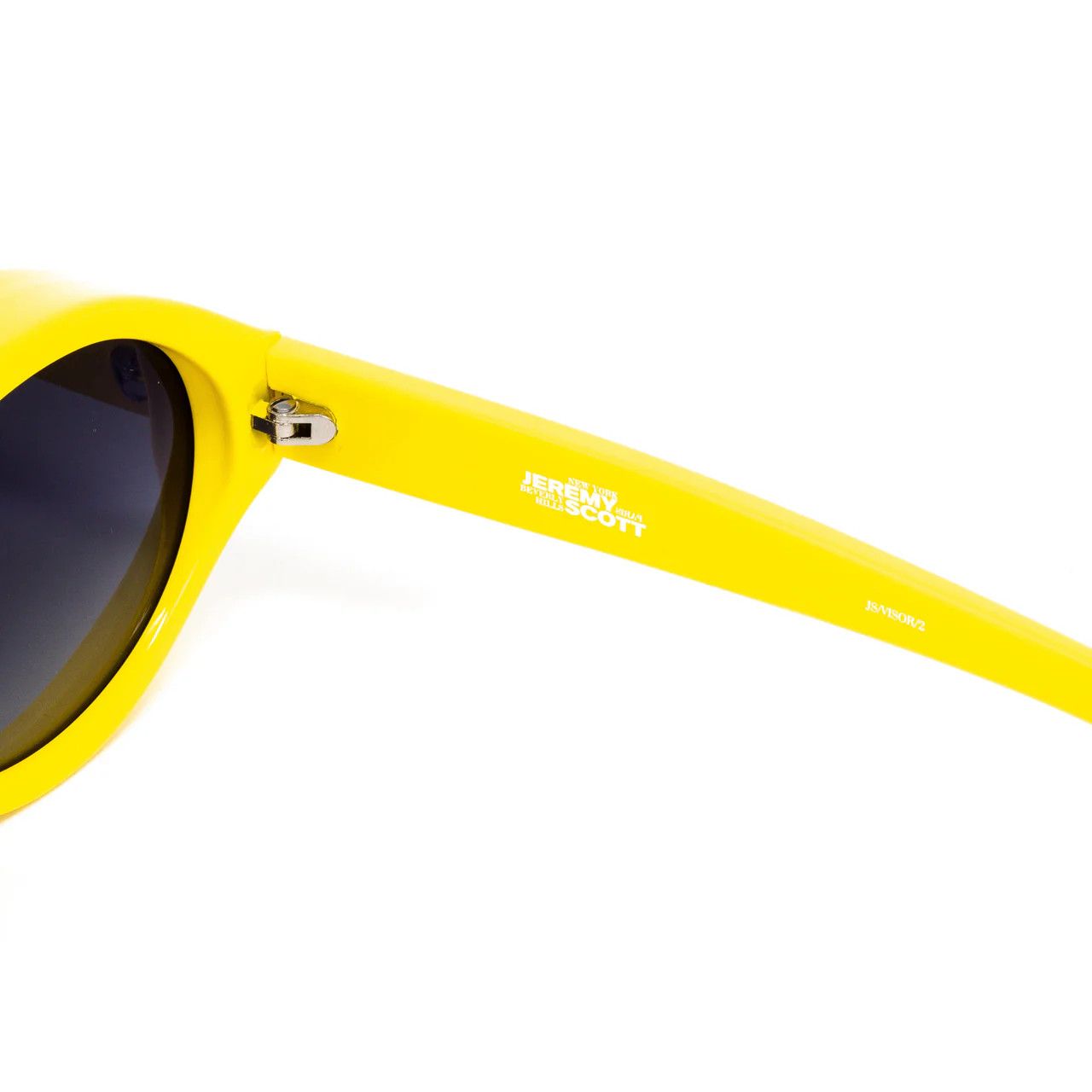 Jeremy Scott Jeremy Scott Yellow Visor Oval Plastic Sunglasses Size ONE SIZE - 2 Thumbnail
