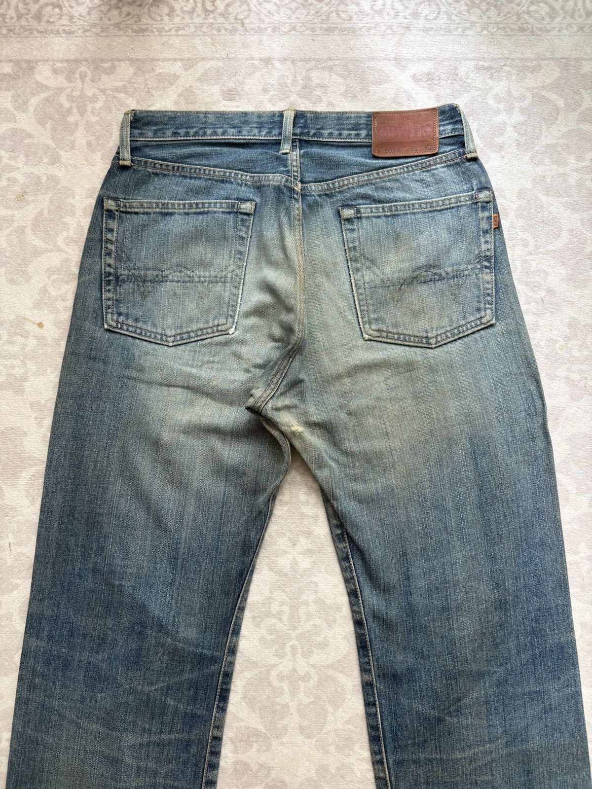 Edwin Edwin 505X Selvedge Orange Tab Distressed Denim Jeans Size US 31 - 11 Thumbnail