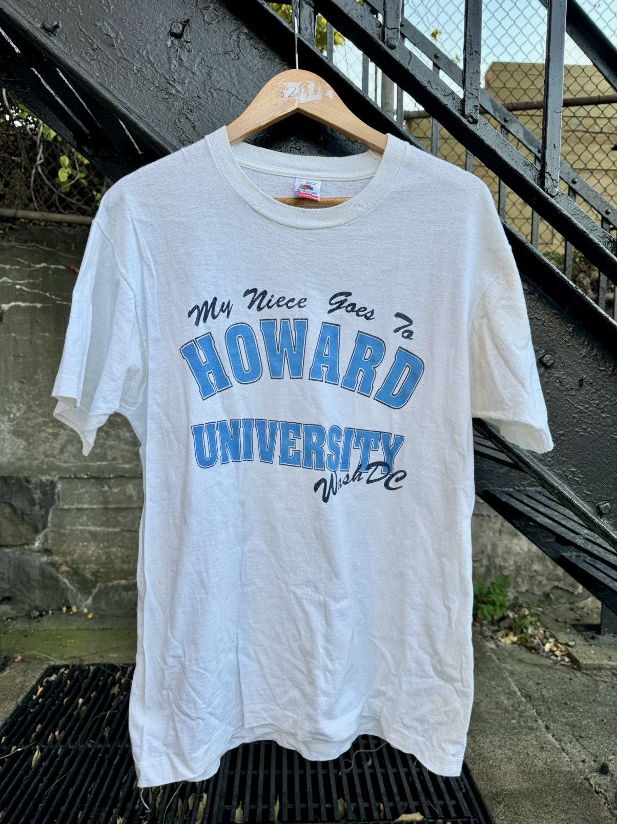 Rap Tees × Vintage Vintage Howard University College 90’s HBCU Rap Shirt Size US L / EU 52-54 / 3 - 4 Thumbnail