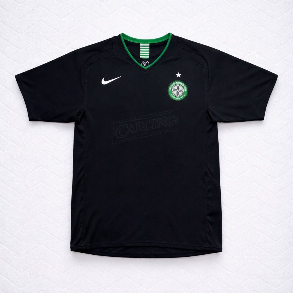 Nike VTG Nike Celtic FC Black Away Jersey Carling Era Football Size US M / EU 48-50 / 2 - 7 Thumbnail