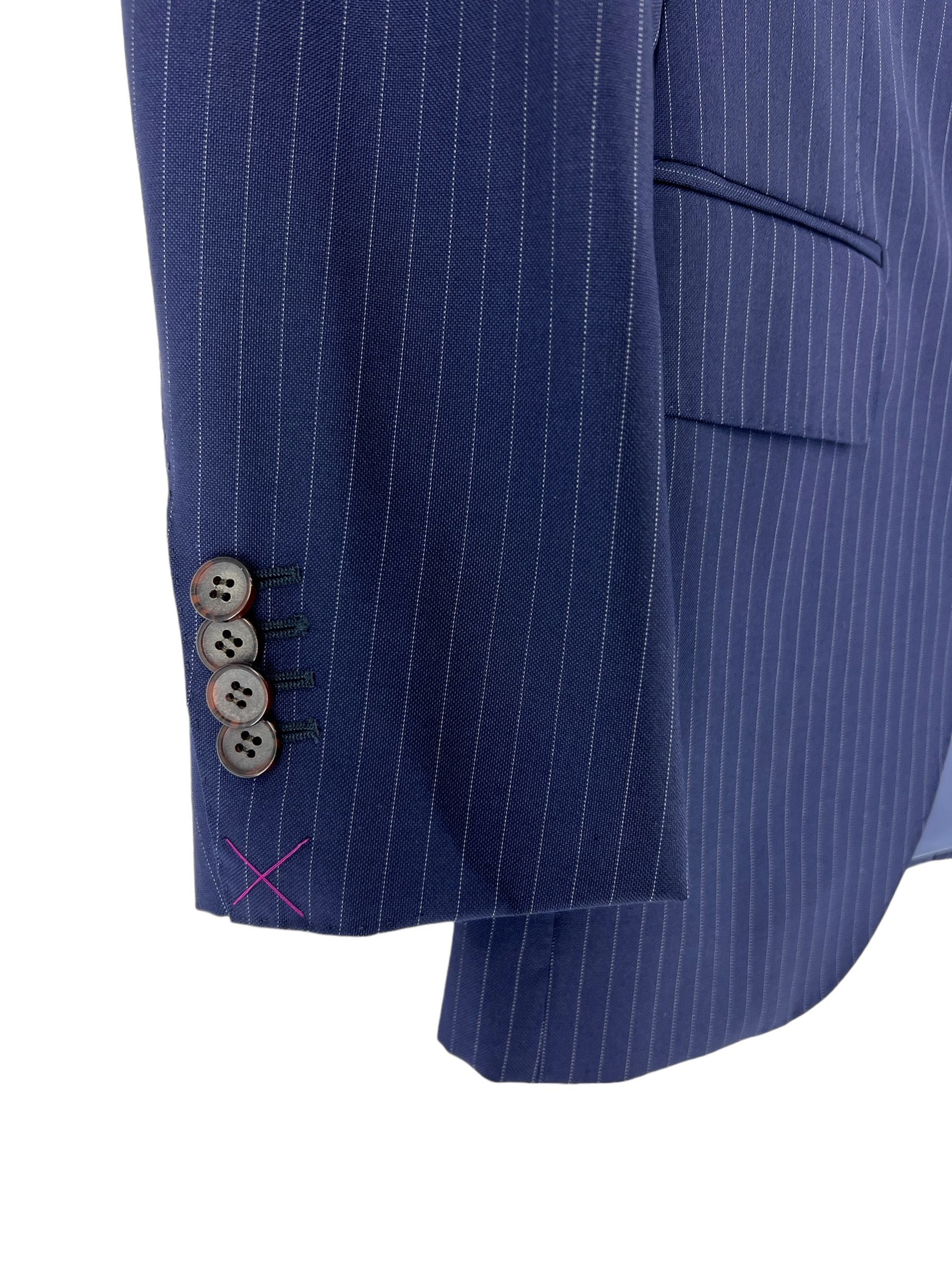 Suitsupply Lazio Wool Formal Blazer Waistcoat Suit EU:44; UK/US:34R Size 34R - 9 Thumbnail