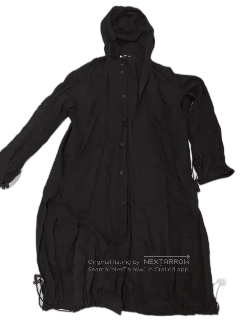Y-3 Y-3 Long Black Windbreaker Coat Size US XXS / EU 40 - 1 Thumbnail