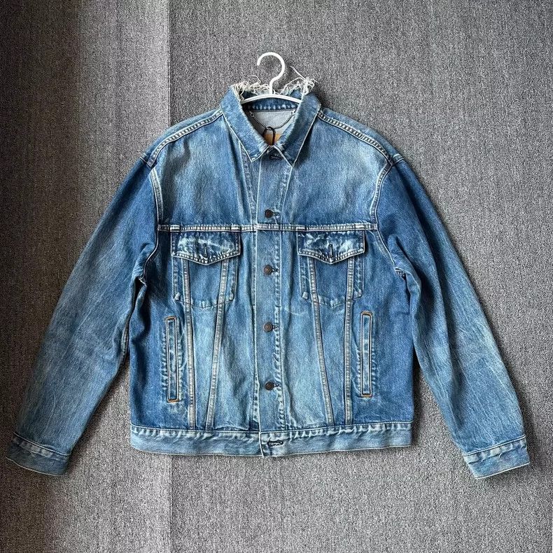 Balenciaga Balenciaga size 34 Blue Back Letter Logo Denim Jacket Size S / US 4 / IT 40 - 1 Thumbnail