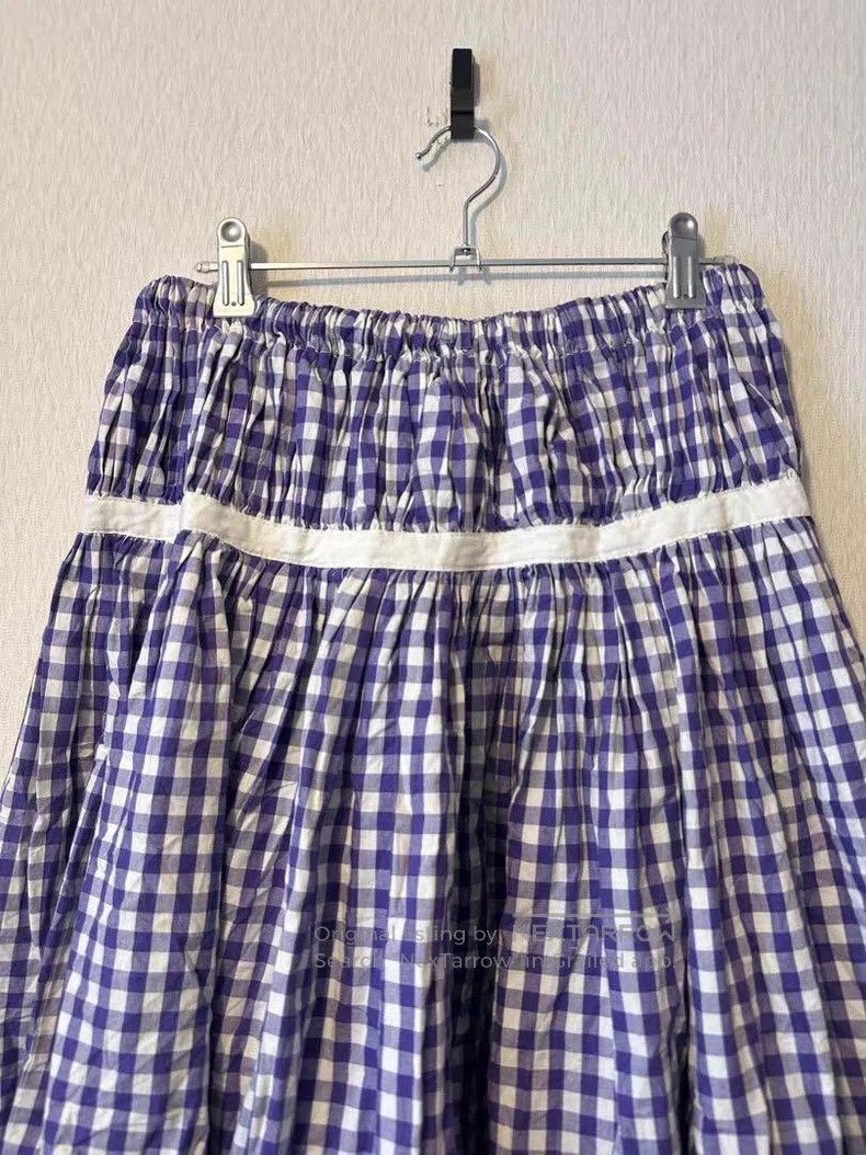 Comme des Garcons Comme Des Garcons size M Blue and purple plaid patchwork d Size 23" - 3 Thumbnail