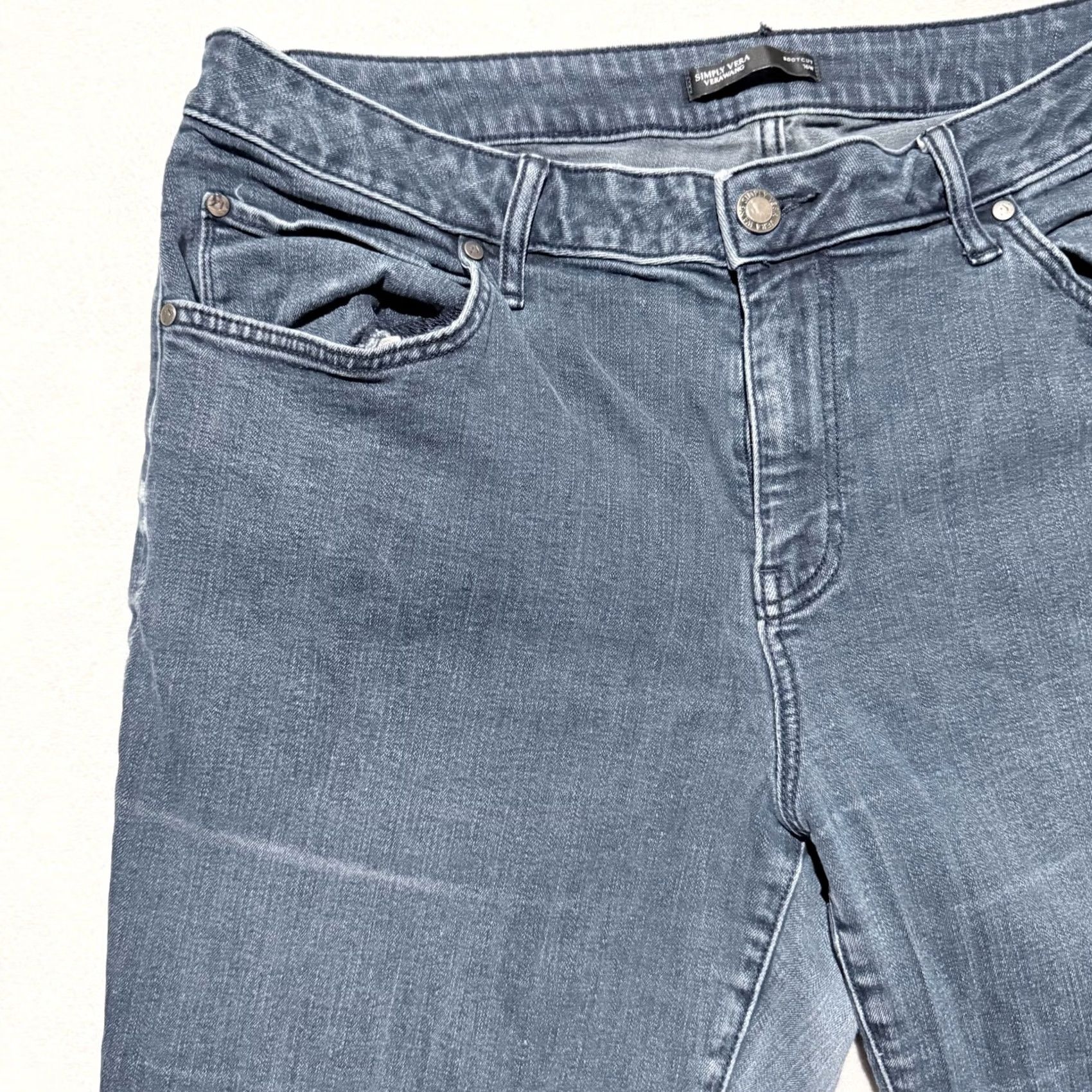 Vera Wang VINTAGE Simply Vera Vera Wang Bootcut Jeans Women's Blue Denim Mid-Rise Stretch - 16W Size 38" / US 16 / IT 52 - 2 Thumbnail