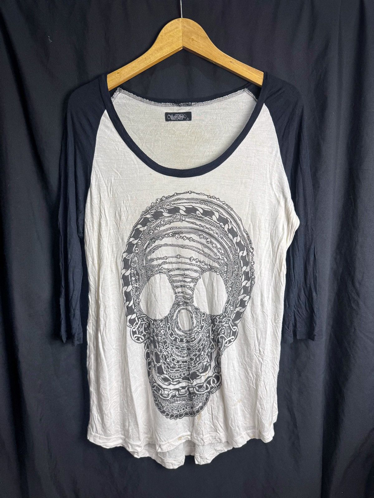 If Six Was Nine × Japanese Brand × Le Grande Bleu (L.G.B.) Skull Chain Japanese Reglan Long Sleeve Tees Size US M / EU 48-50 / 2 - 1 Thumbnail