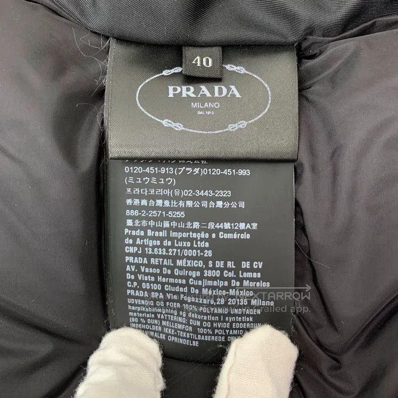 Prada Prada Pink line logo letter print stand-up collar zipper l Size XS / US 0-2 / IT 36-38 - 6 Thumbnail