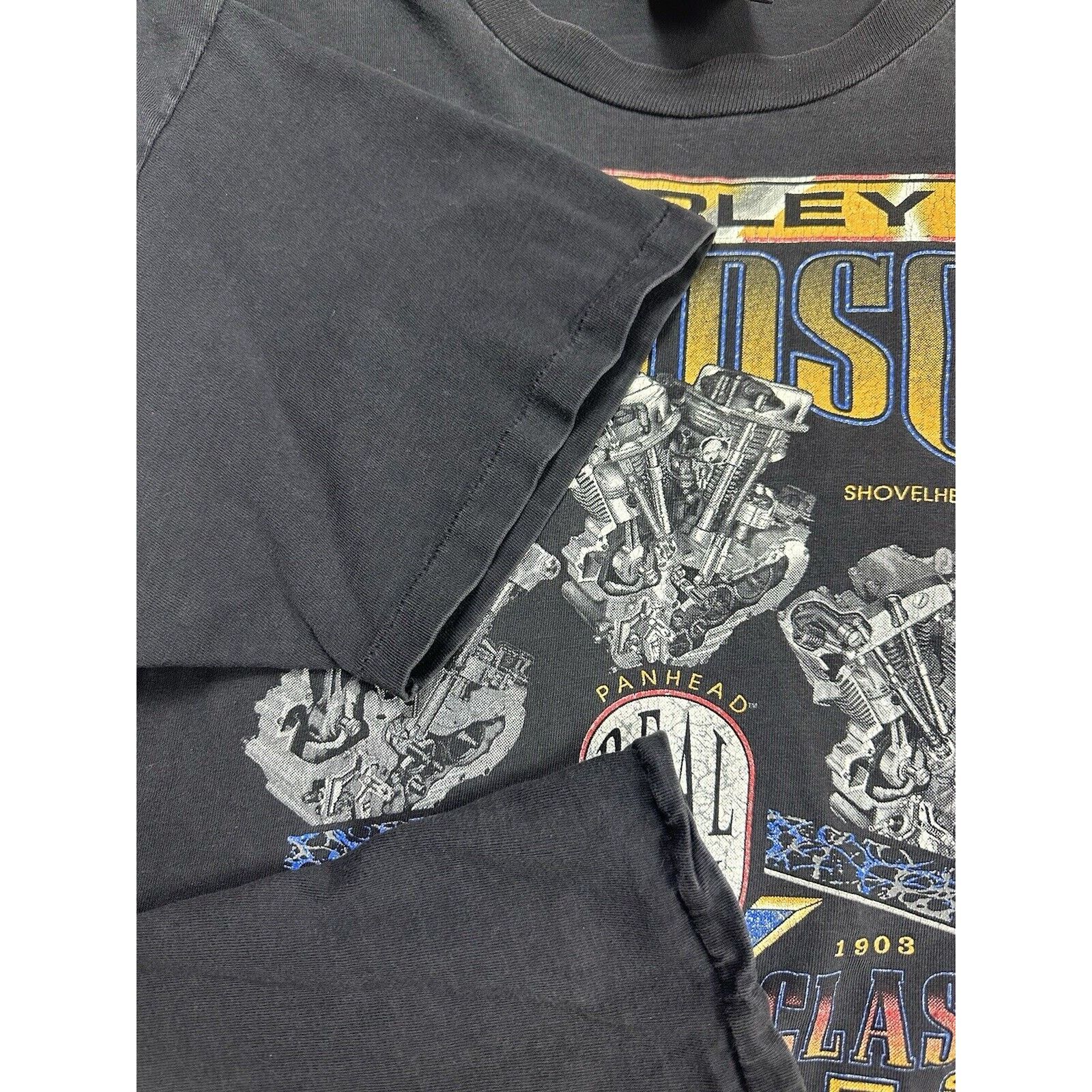 Harley Davidson × Vintage Vintage 90s Harley Davidson Single Stitch Shirt Size US XXL / EU 58 / 5 - 3 Thumbnail