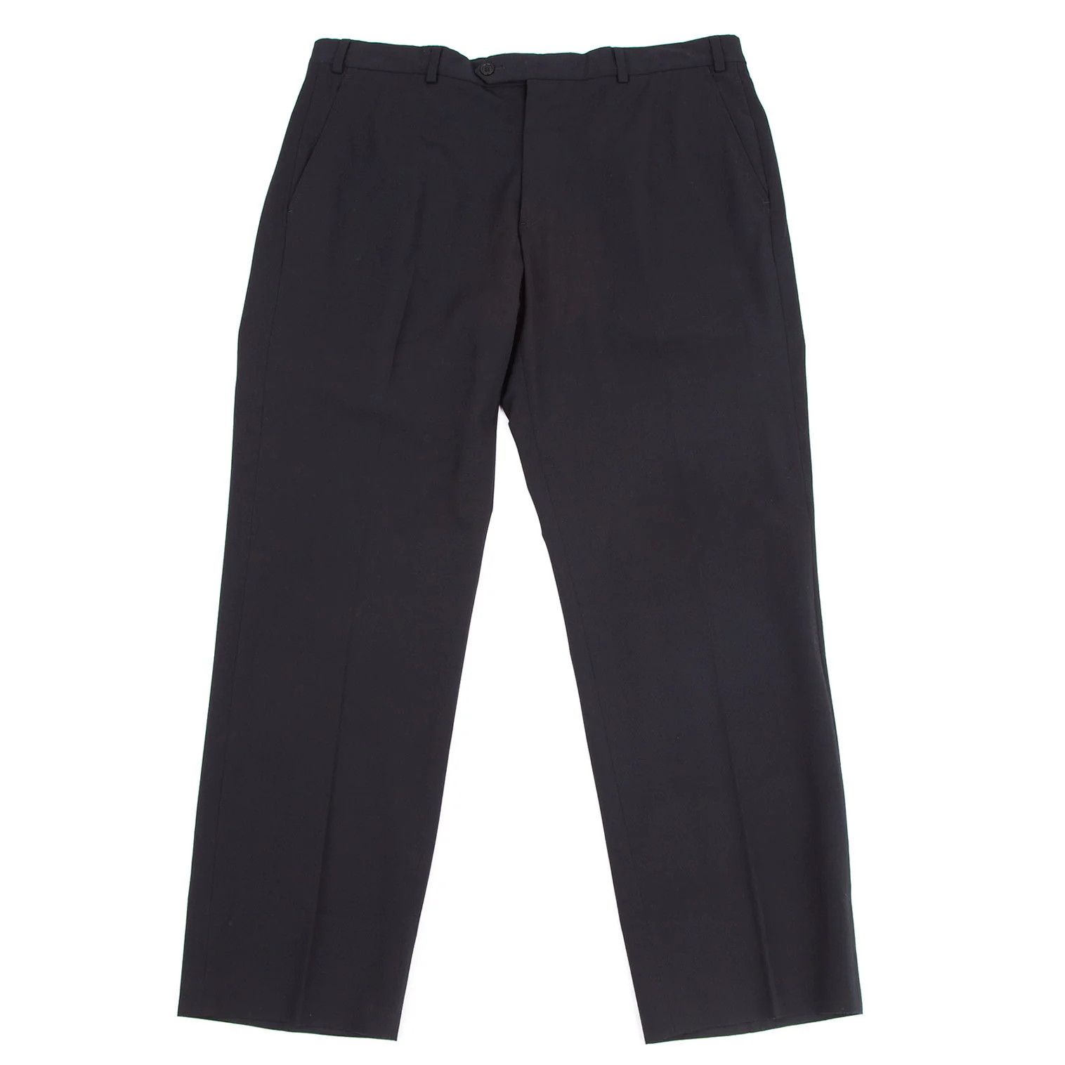 Armani Collezioni Dark Navy No-Tuck Pants Size 54R in Good Condition Size US 26 / EU 42 - 1 Thumbnail