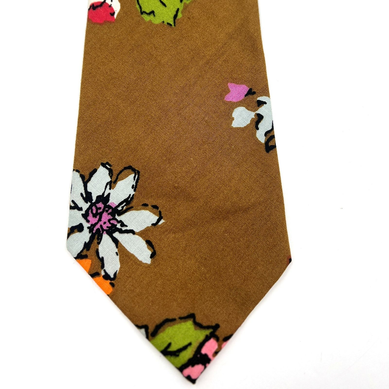 Vintage 70s Vintage Floral Tie Stitch and Quilt Association Brown Size ONE SIZE - 1 Thumbnail