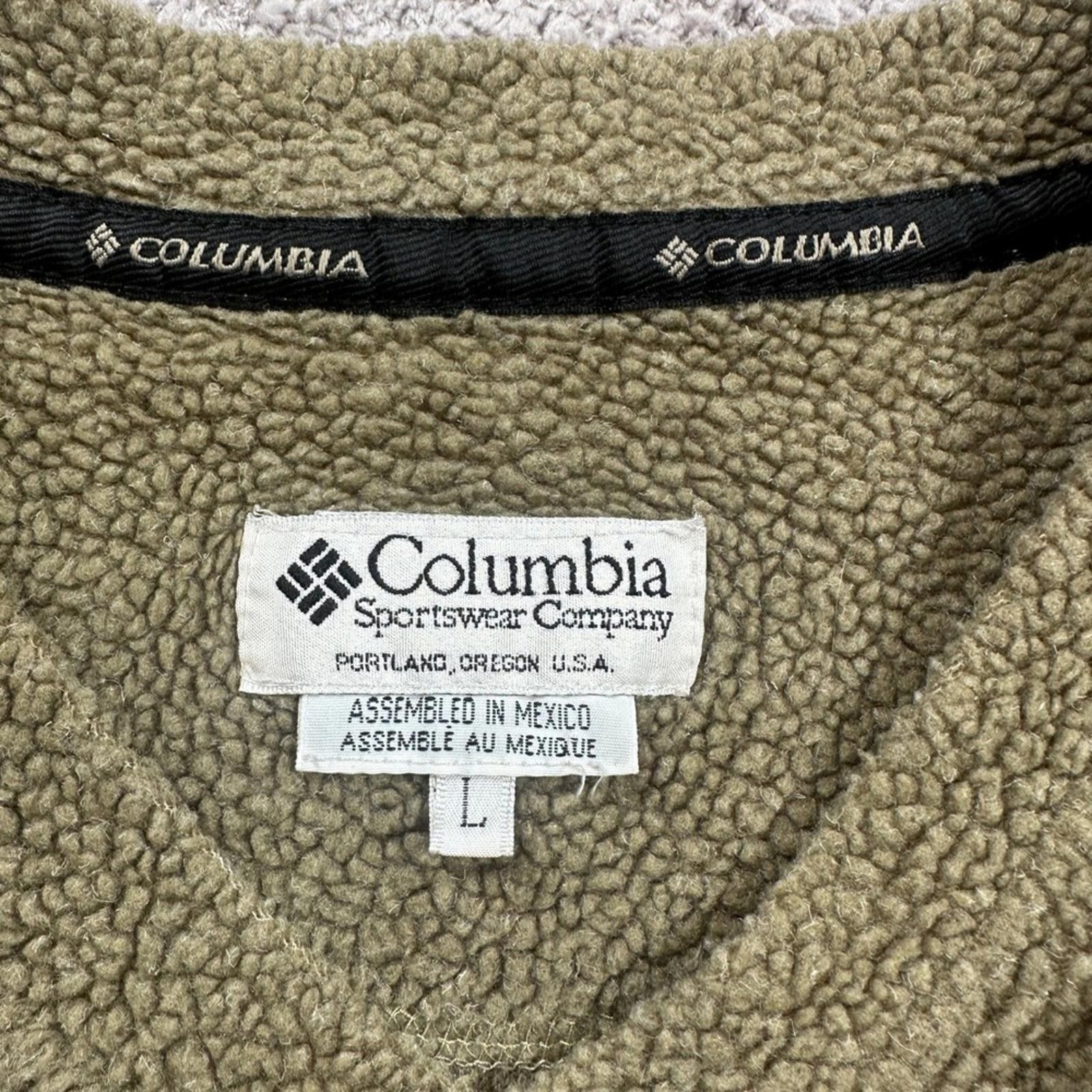 Columbia Vintage Columbia Sherpa Fleece Pullover Men L Green V Neck Size US L / EU 52-54 / 3 - 4 Thumbnail