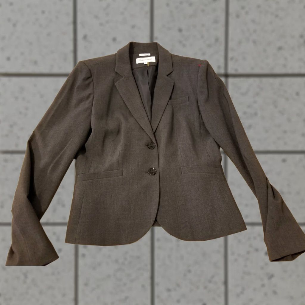 Calvin Klein Womens Blazer Calvin Klein 8 Grey Gray Jacket Size M / US 6-8 / IT 42-44 - 1 Thumbnail