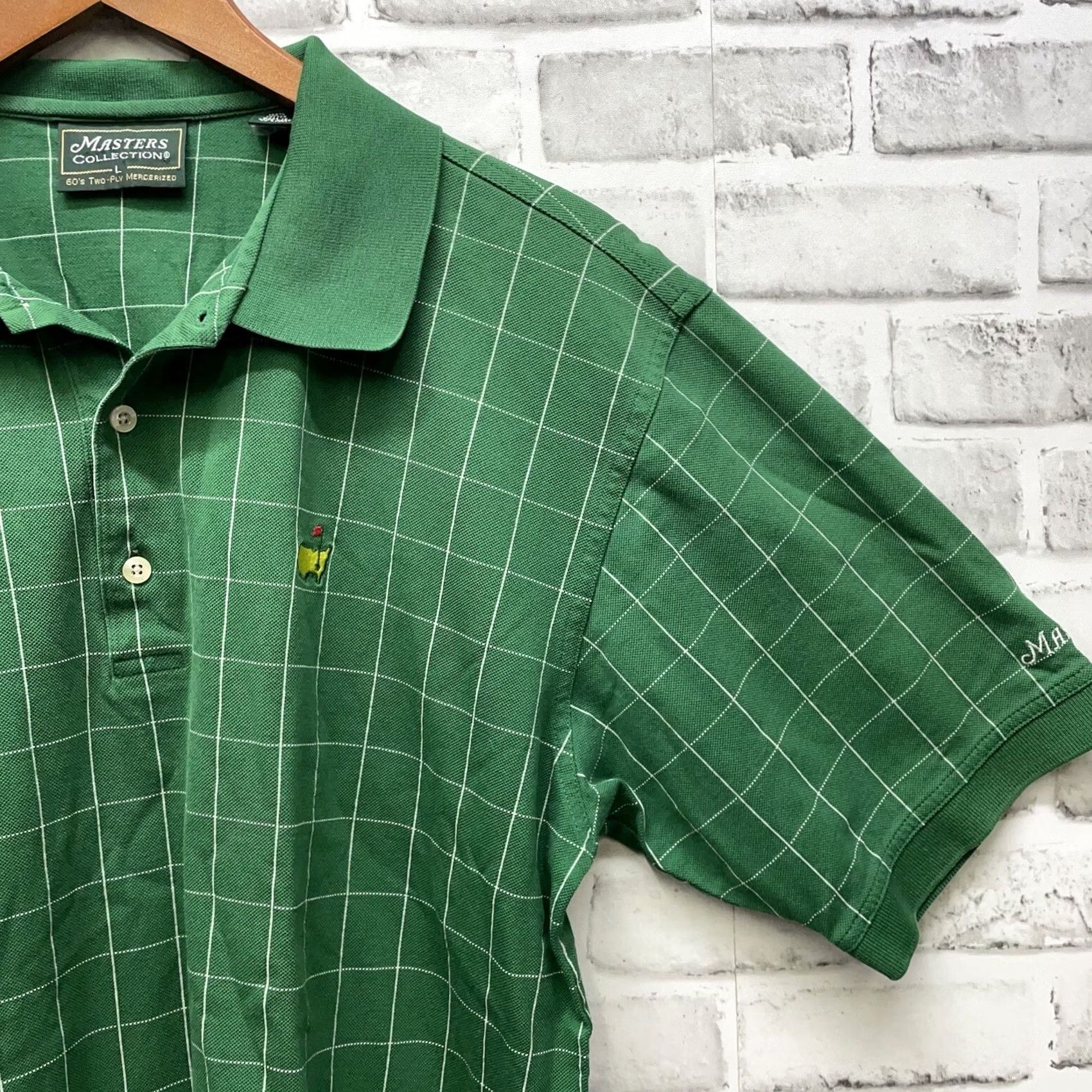 Vintage Masters Collection Polo Golf Shirt Mens Size L Green Two-Ply Mercerized Shirt Size US L / EU 52-54 / 3 - 2 Thumbnail