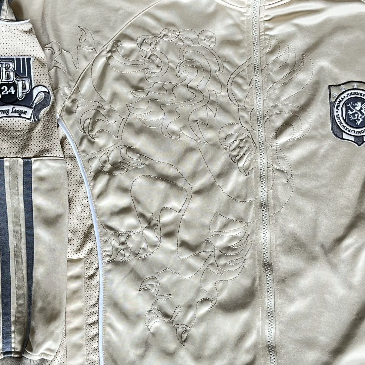 Vintage Vintage 2000s Raw Blue Prima Lion Stitch Zip Up Track Jacket Size US XL / EU 56 / 4 - 3 Thumbnail