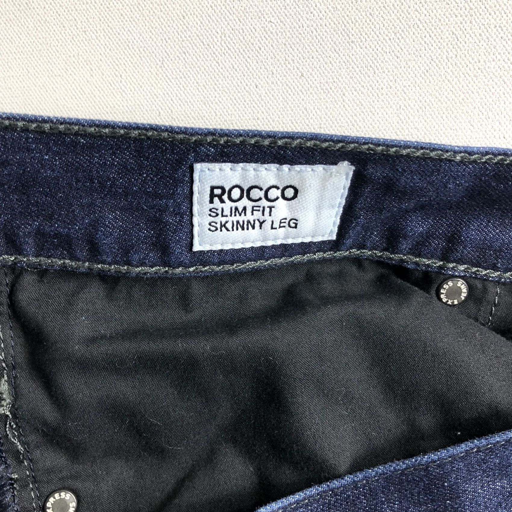 Express Express Jeans Slim Fit Skinny Leg Moto Denim 36x32 Blue Men’s Regular Stretch Pockets Zipper Logo Denim Size US 36 / EU 52 - 5 Thumbnail