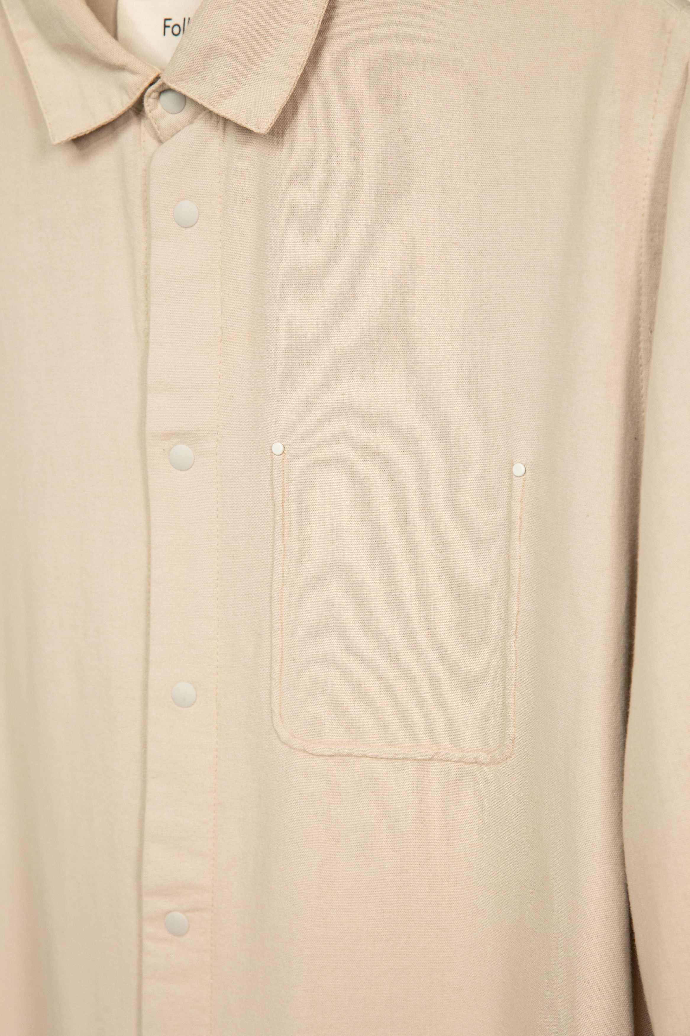 Folk Folk Flannel Pop Stud Shirt in Sand Size US S / EU 44-46 / 1 - 3 Thumbnail