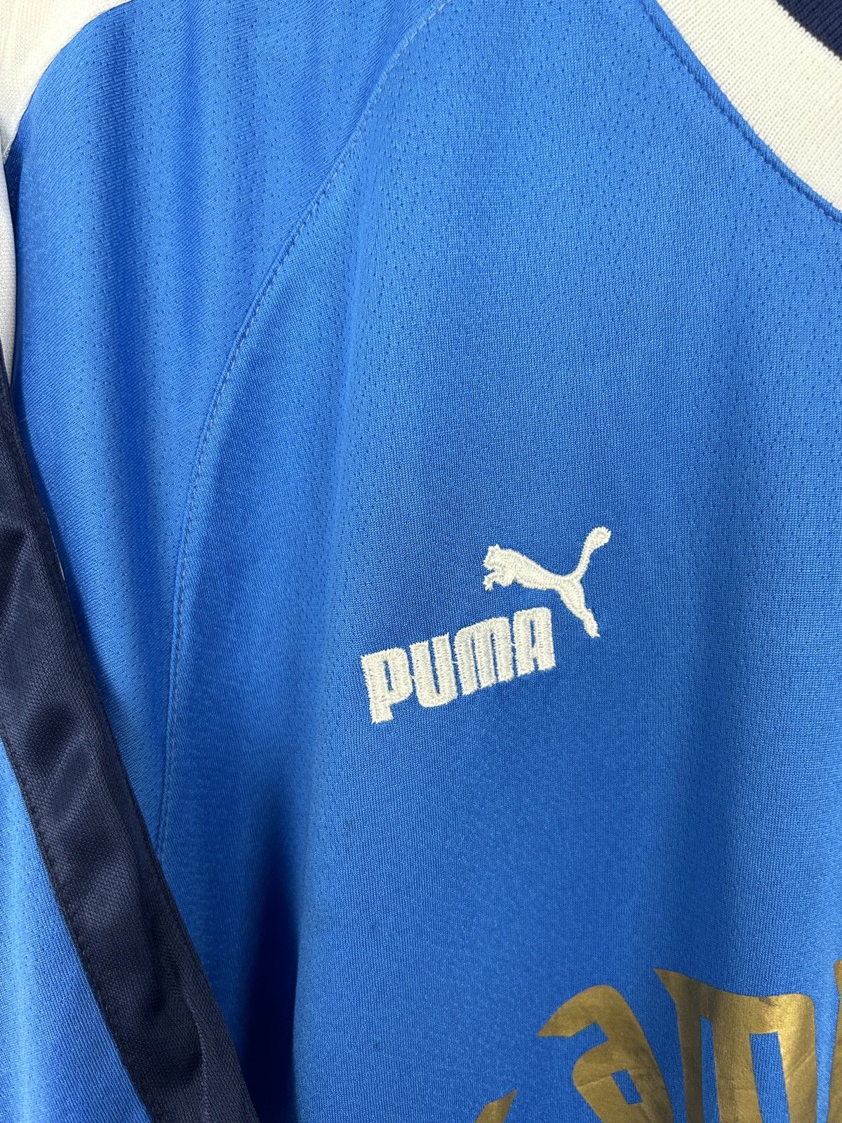 Puma Early 00s Vintage Puma Italy Soccer Training Jersey Blue Size US XL / EU 56 / 4 - 4 Thumbnail