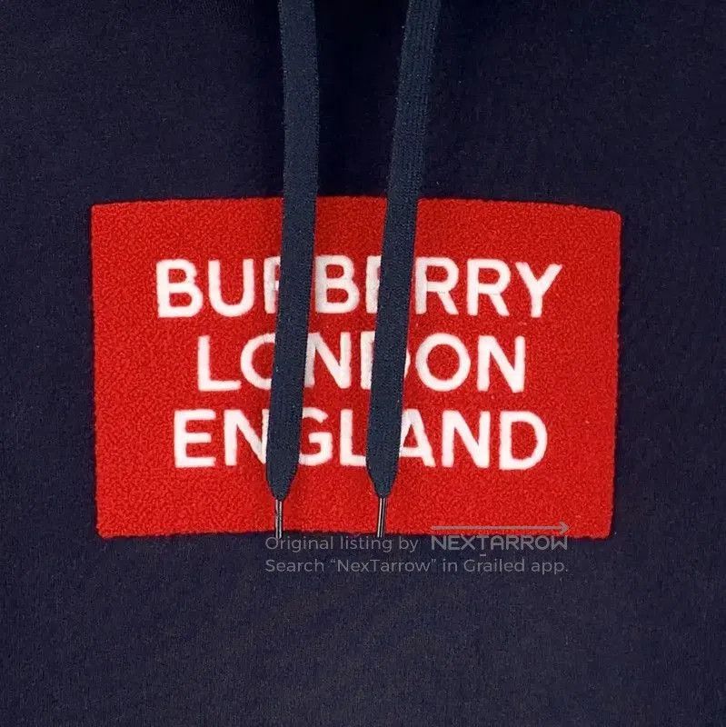 Burberry Burberry Women's Navy Cotton Hoodie with Logo. Size M / US 6-8 / IT 42-44 - 4 Thumbnail
