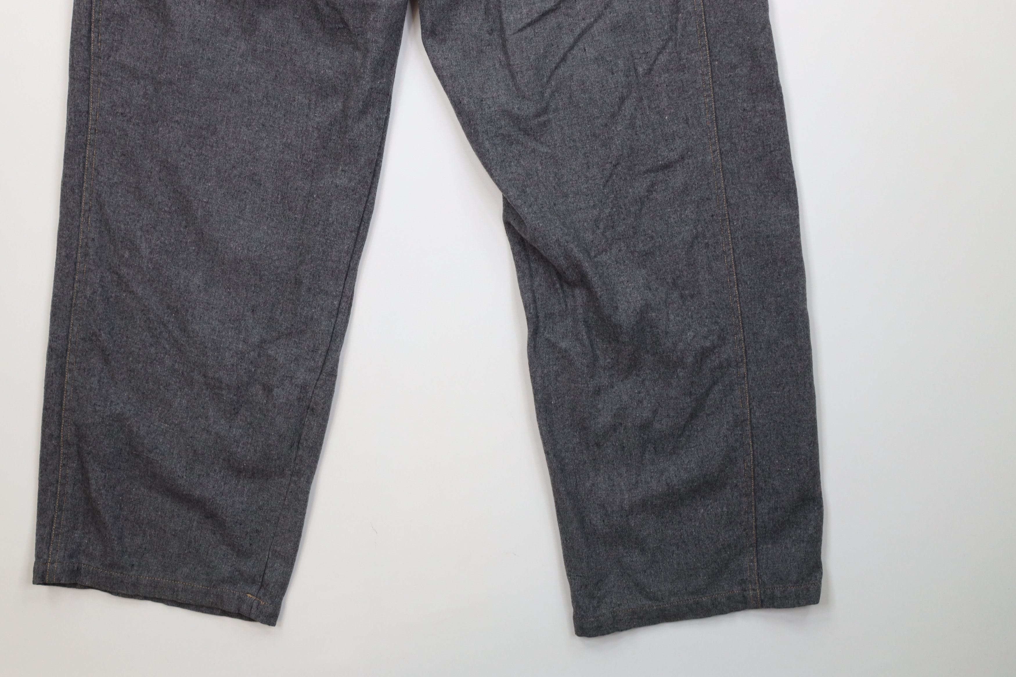 Vintage Vintage 90s Streetwear Gabardine Baggy Wide Leg Pants Gray Size US 38 / EU 54 - 14 Thumbnail