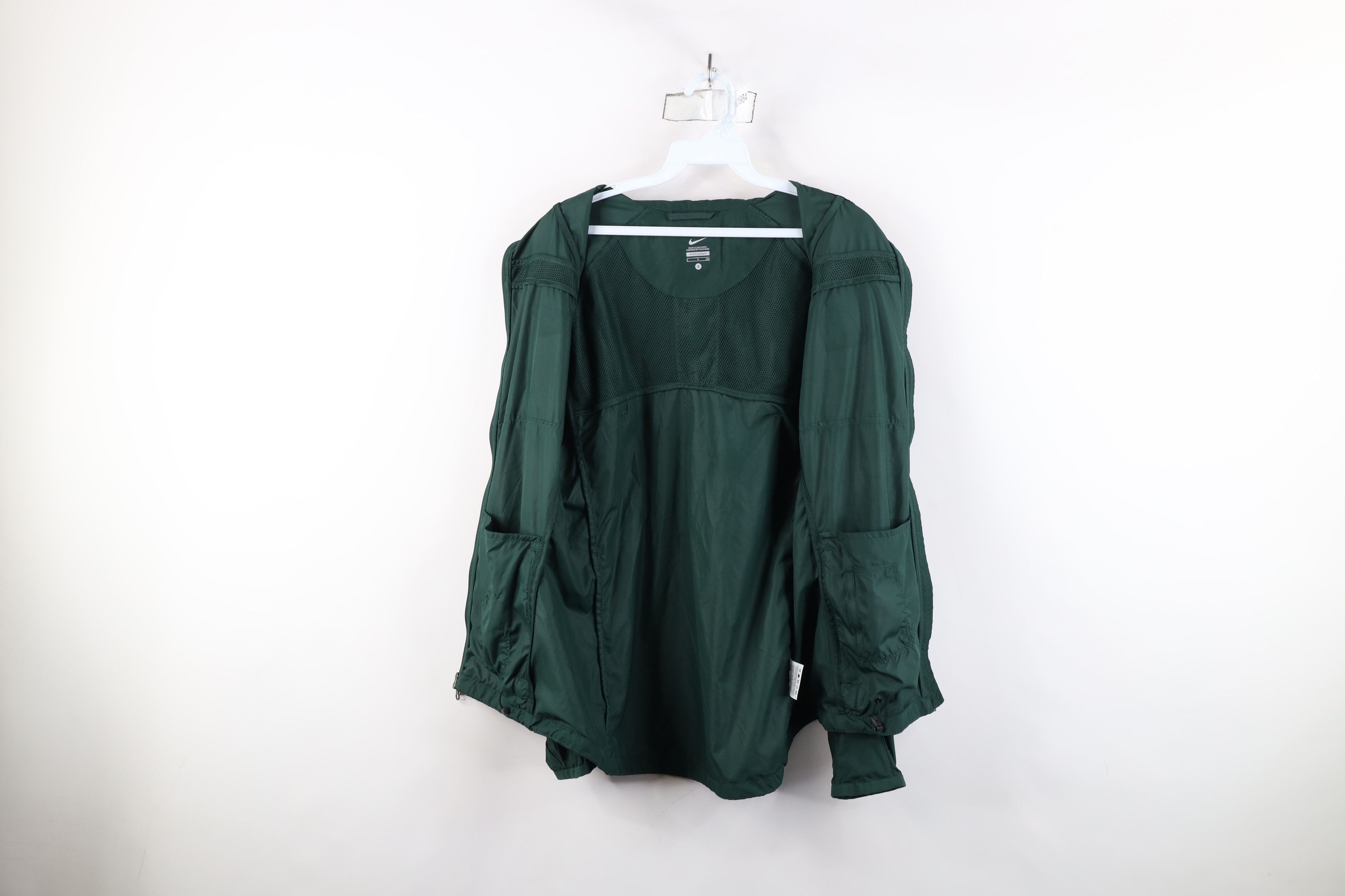 Nike × Vintage Nike Michigan State University Windbreaker Jacket Green Size S / US 4 / IT 40 - 9 Thumbnail