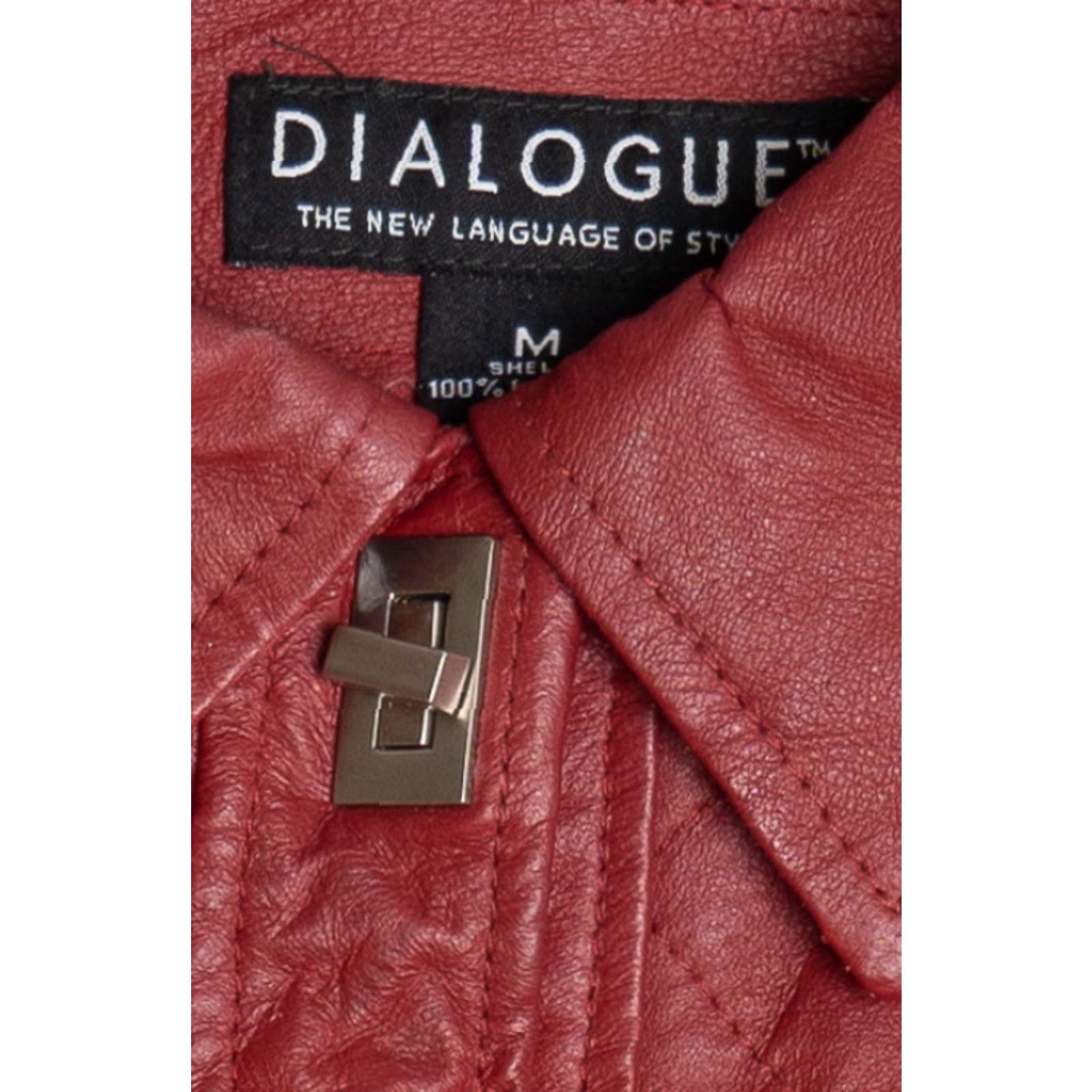 Vintage VINTAGE Dialogue Leather Jacket, Red, Leather / Polyester, Medium, 2000s, Jacket, Womens/Mens? Size US M / EU 48-50 / 2 - 4 Thumbnail