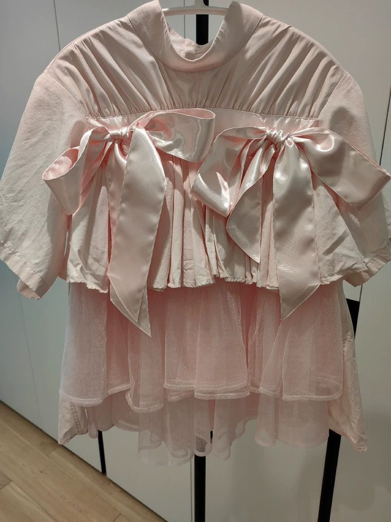 Comme des Garcons Comme Des Garcons Pink Bow Short Sleeve Size S / US 4 / IT 40 - 2 Thumbnail