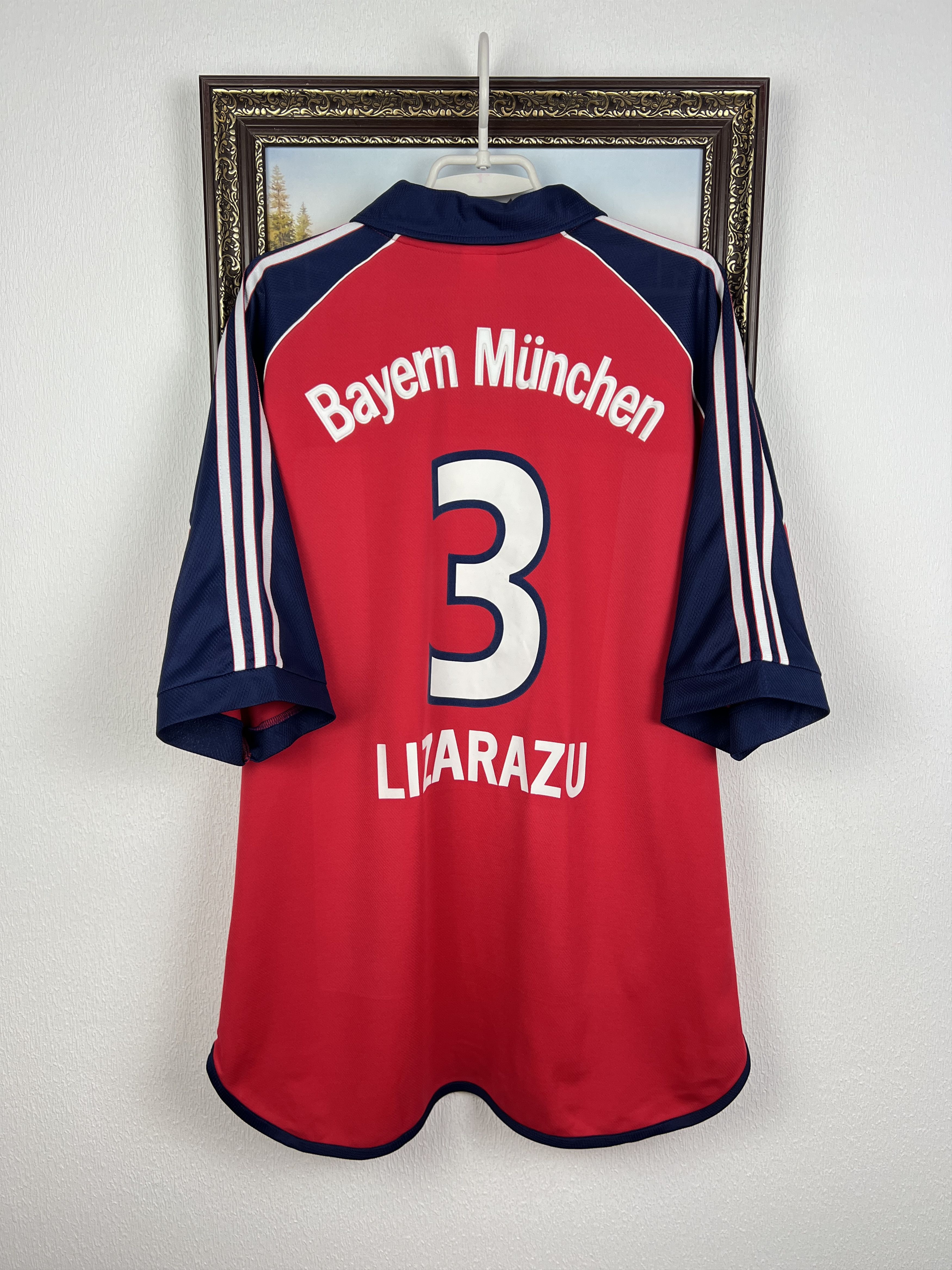 Adidas Bayern Munich Home football shirt Soccer Lizarazu Jersey Size US XL / EU 56 / 4 - 1 Thumbnail