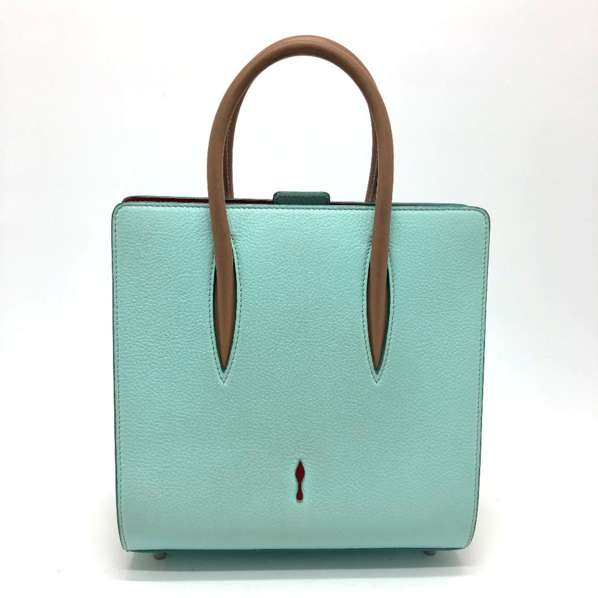 Christian Louboutin 1165026 Tote Bag Paloma Small 2Way Shoulder Handbag Leather Women's Blue