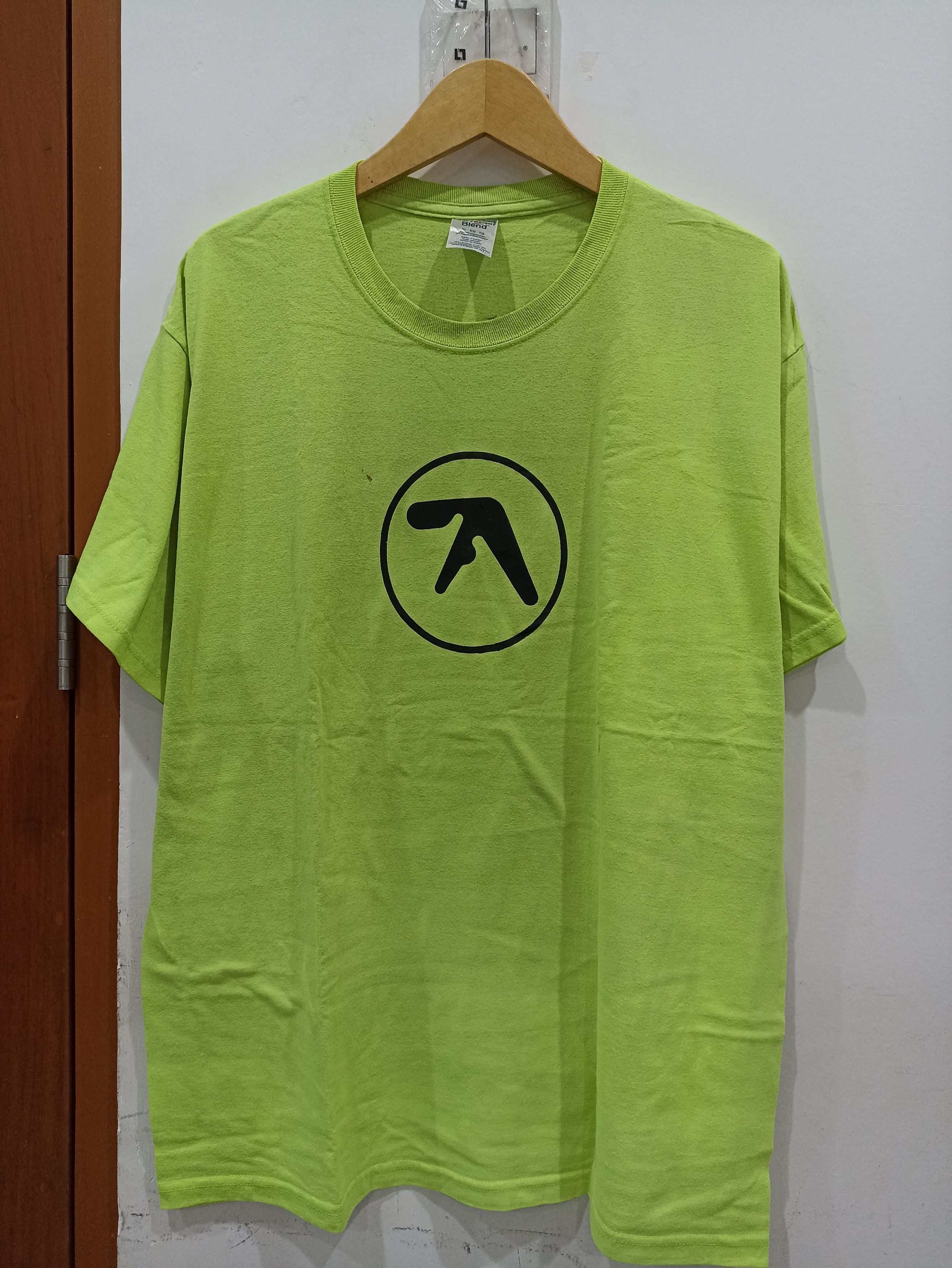 image of Archival Clothing x Band Tees Aphex Twin Logo Tshirt in Green, Men's (Size XL)