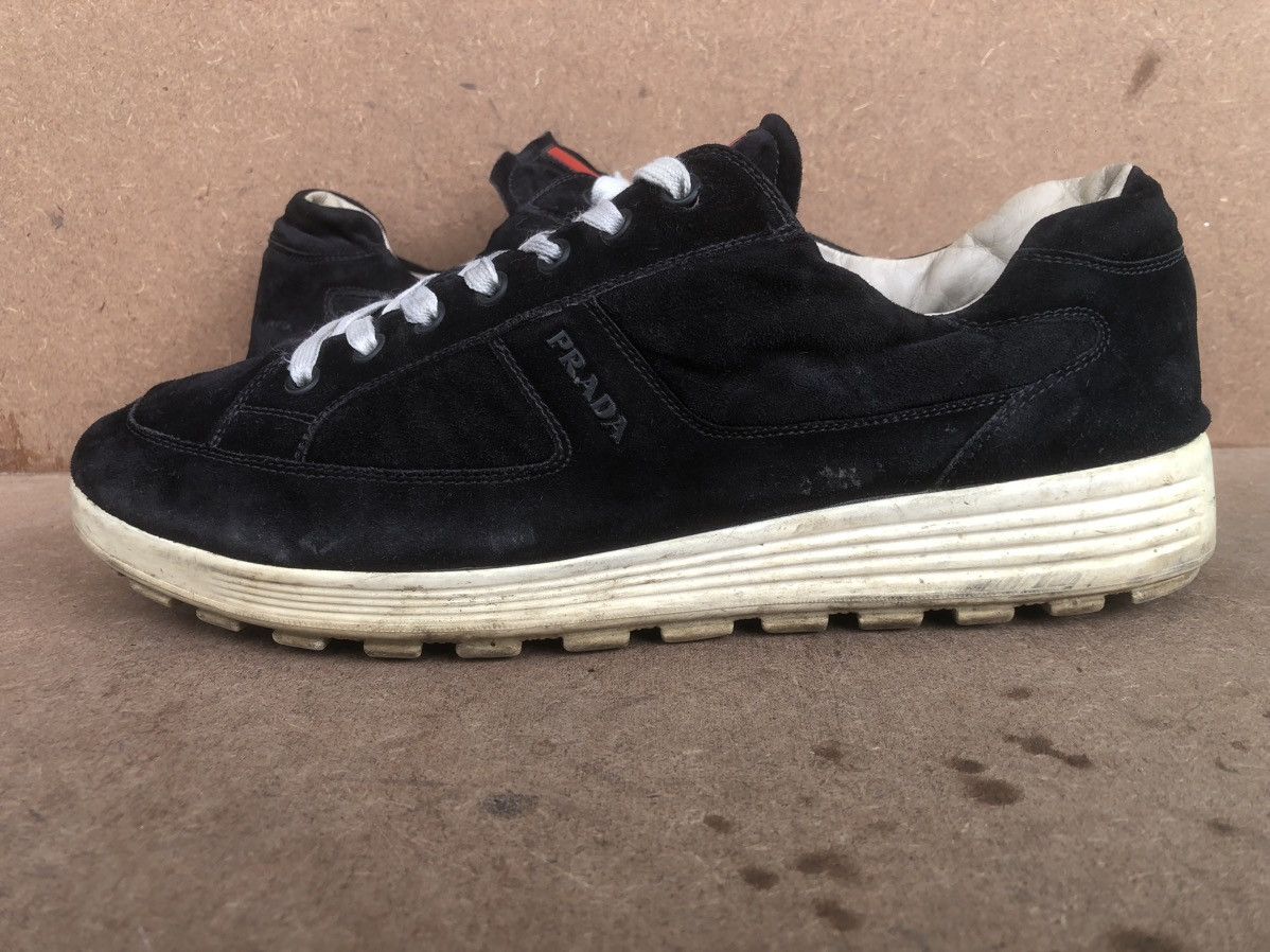 Prada PRADA Black Suede Men’s sneakers Size 10 Size US 10 / EU 43 - 8 Thumbnail