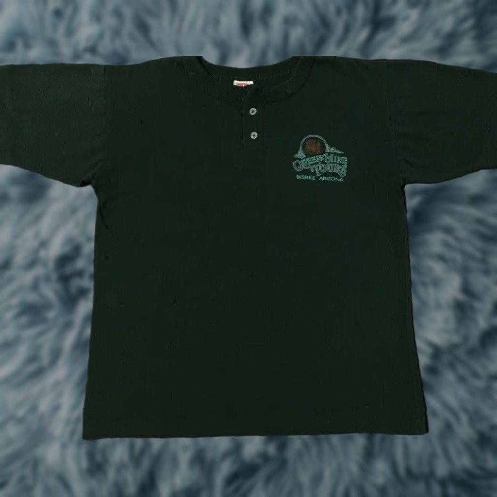 Vintage VINTAGE Bisbee Queen Mine Tours Shirt S Arizona Nature Western Grunge Biker 90s 80s Sun Green Nike Shirt Mens USA Desert Rockabilly 90s Grunge Size US S / EU 44-46 / 1 - 1 Thumbnail