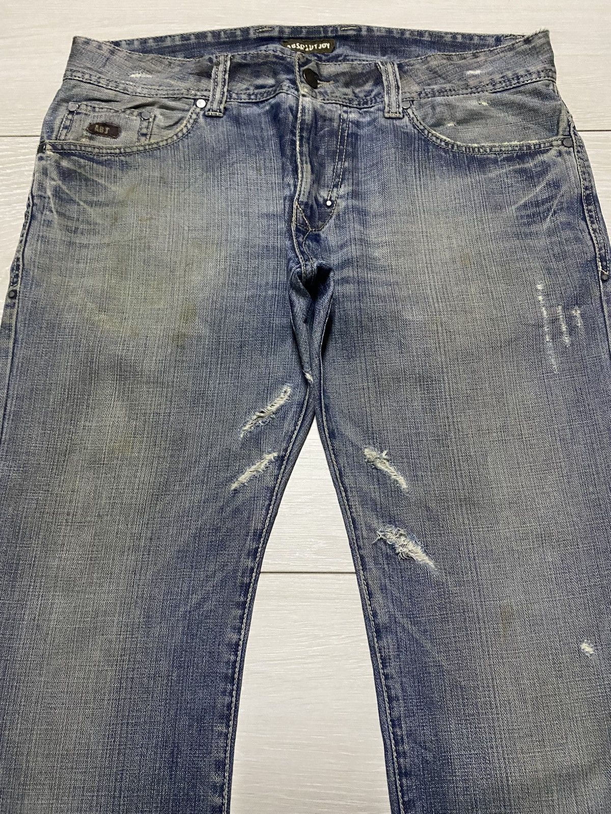 Absolut Joy Vintage Y2K Absolut Joy Mud Wash Distressed Loose Jeans Size US 35 - 3 Thumbnail