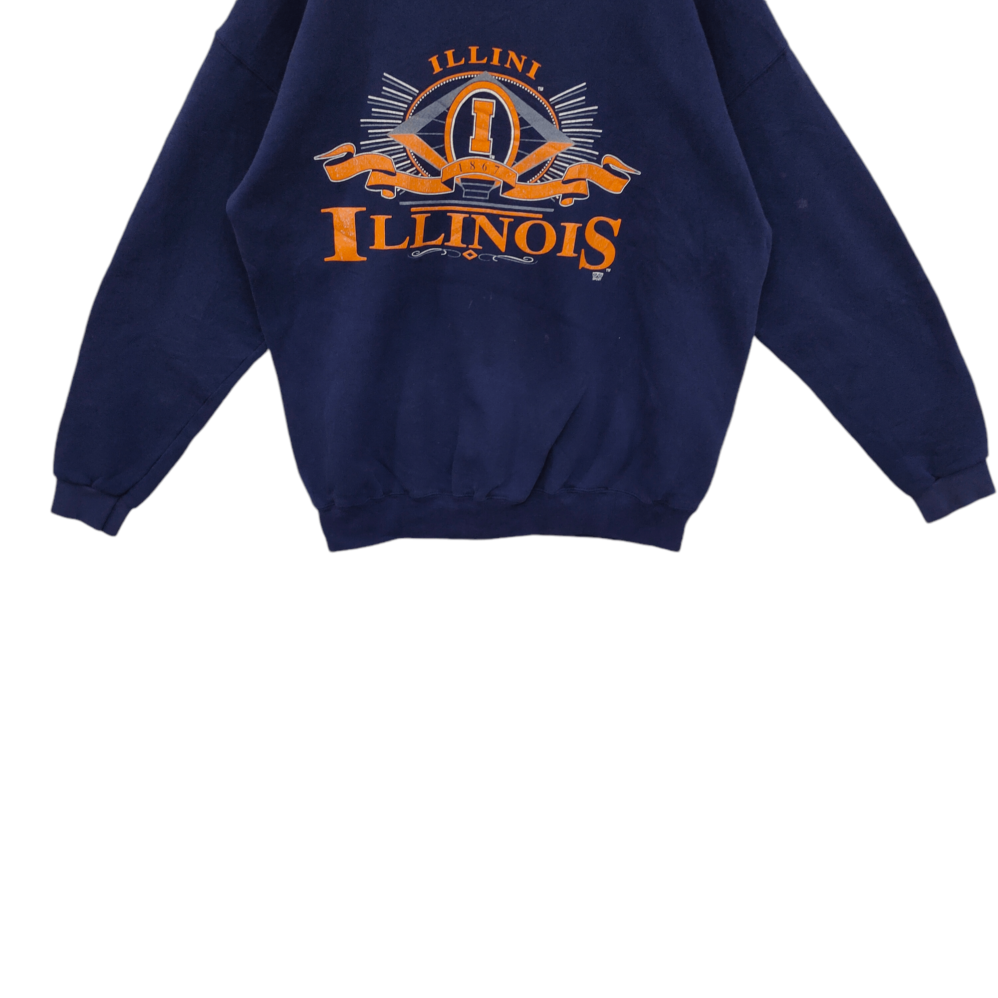Vintage Vintage 90s Illinois Crewneck Sweatshirt Size US XL / EU 56 / 4 - 4 Thumbnail