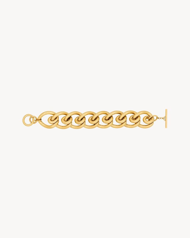Saint Laurent Paris o1bcso1str0226 Size:M/Coiled Chain Bracelet in Golden Size ONE SIZE - 1 Preview