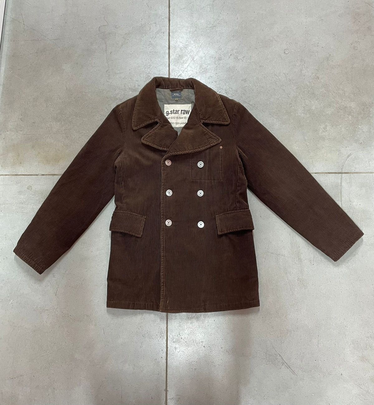 G-Star Rare Vintage G Star Corduroy P-Coat Jacket Size US XL / EU 56 / 4 - 1 Thumbnail